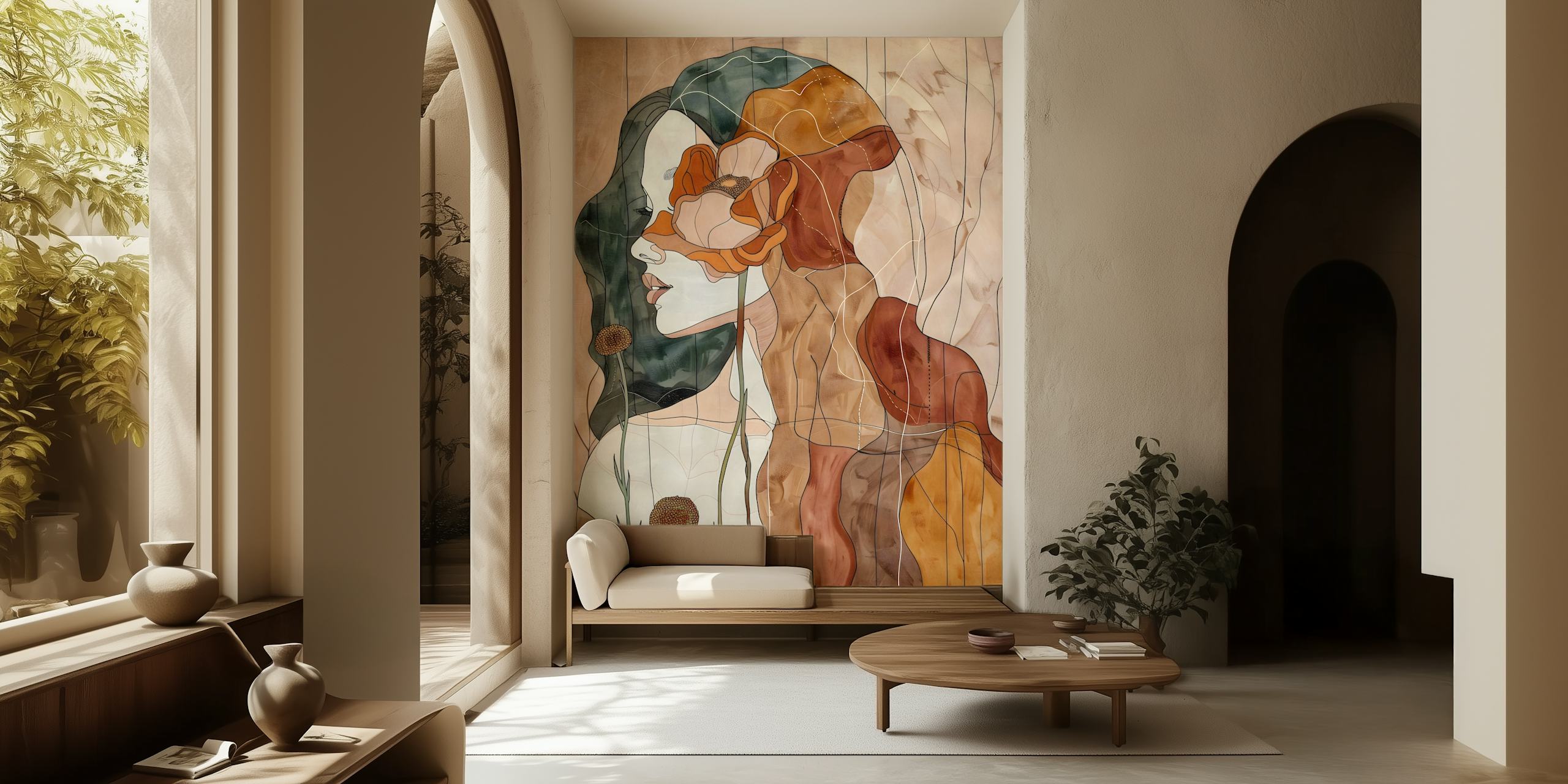 Kontury Woman 6 design tapety v místnosti