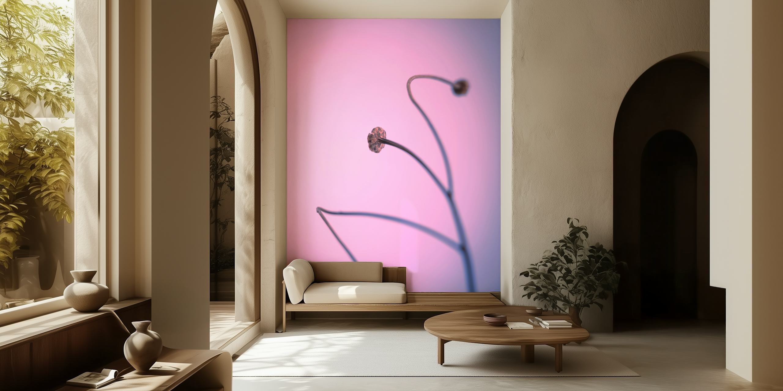 Artistic floral wallpaper design