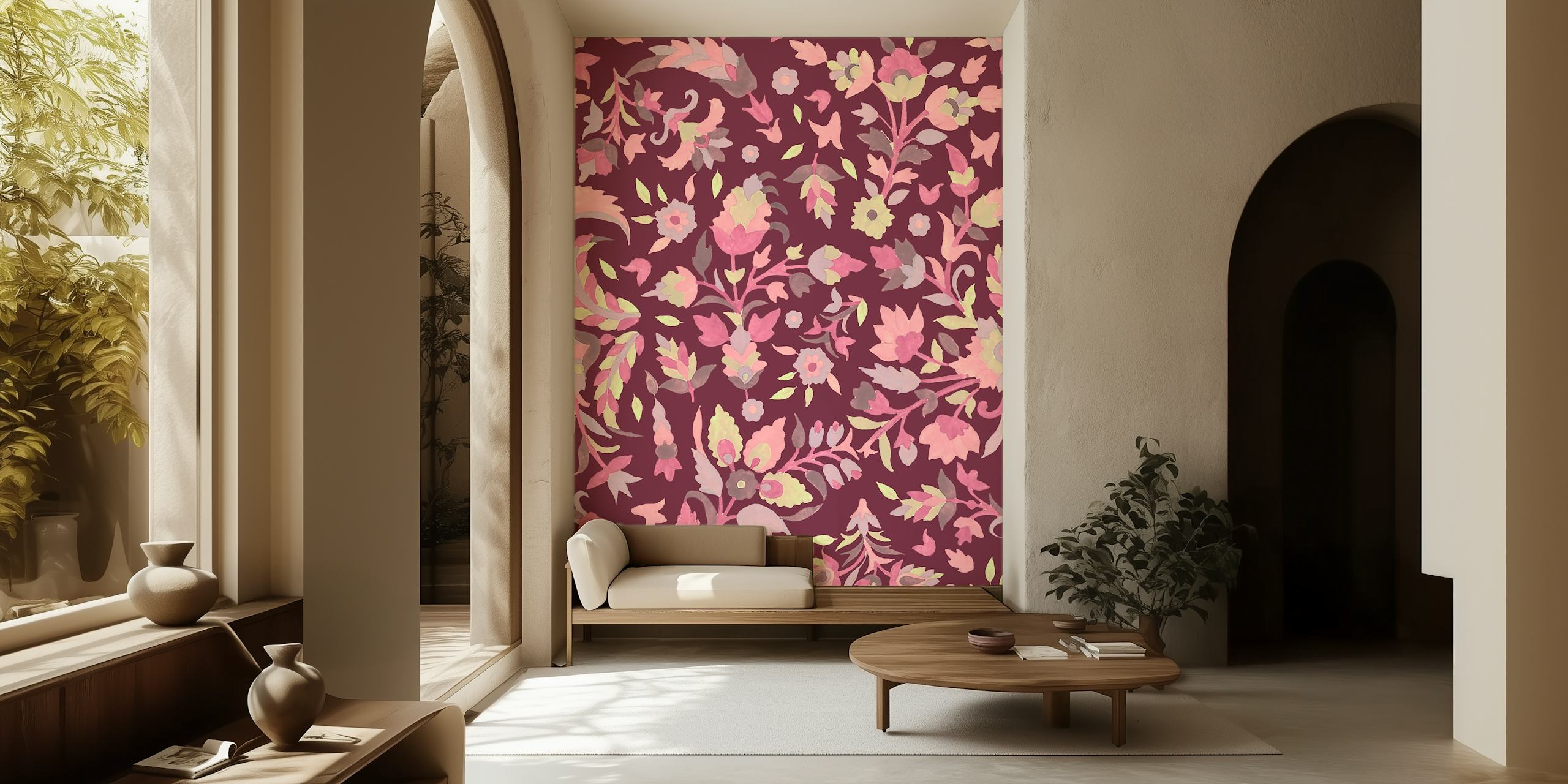 Pashmina Paisley Flower 3 ταπετσαρία σε ένα δωμάτιο