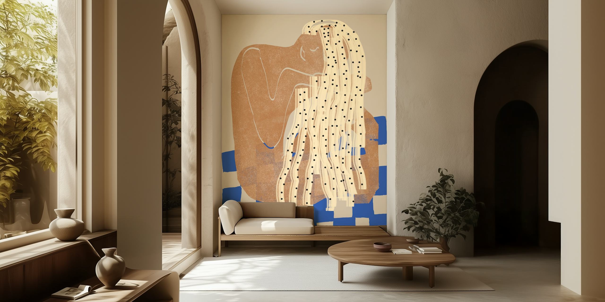 Mood Woman portrait wallpaper in a room