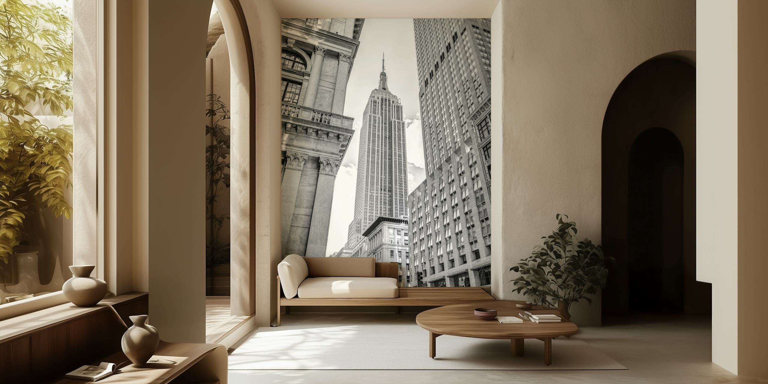 Urban Majesty wallpaper in a modern room