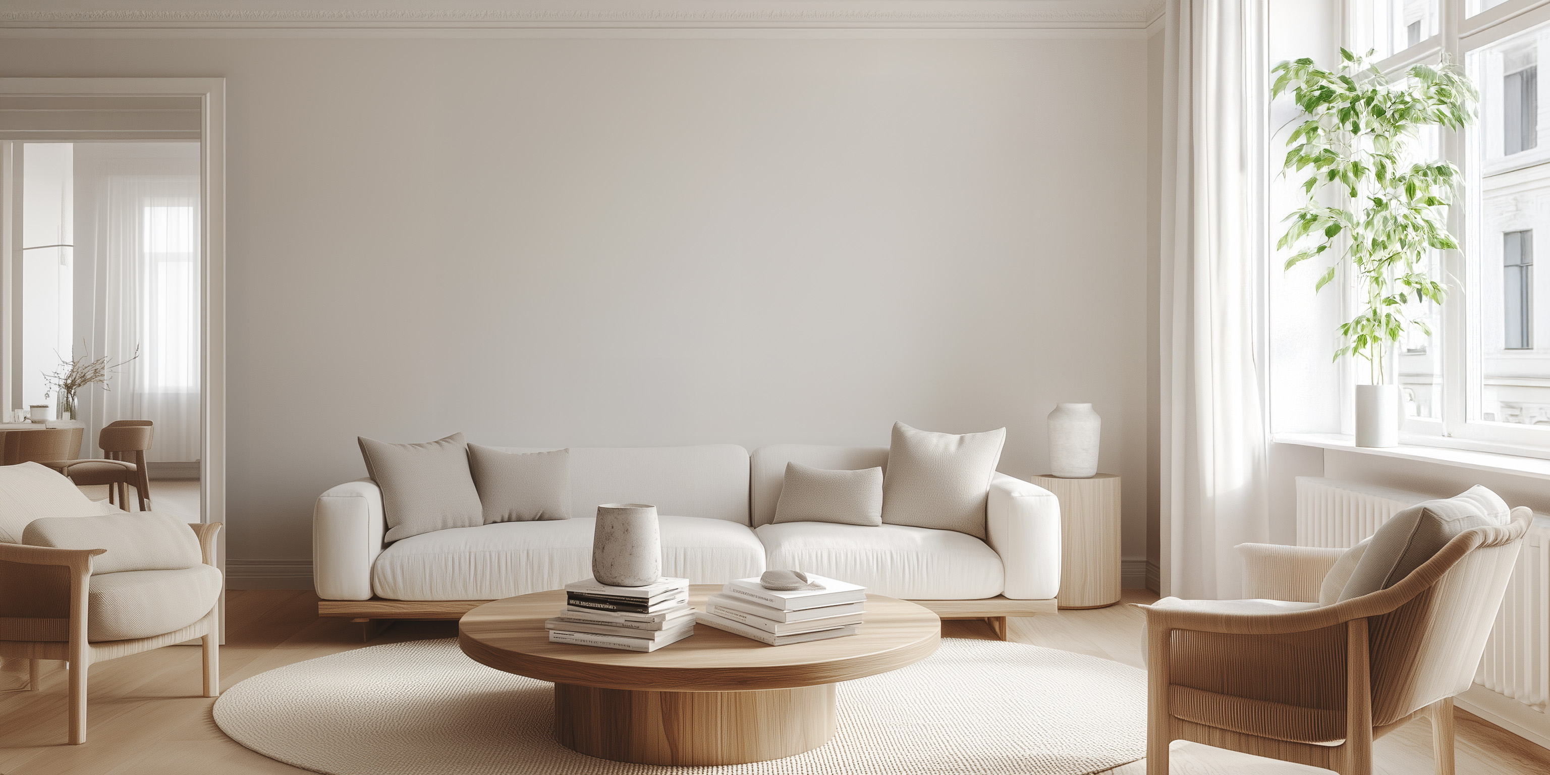 Charming floral wallpaper in a room setting