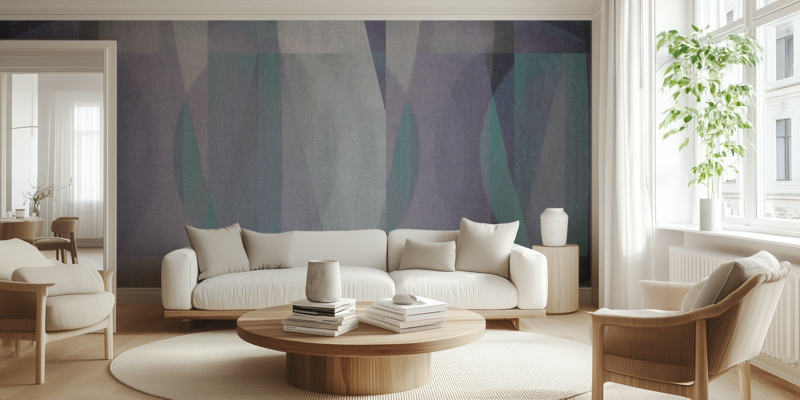 Modernist Textile Bauhaus wallpaper in a room