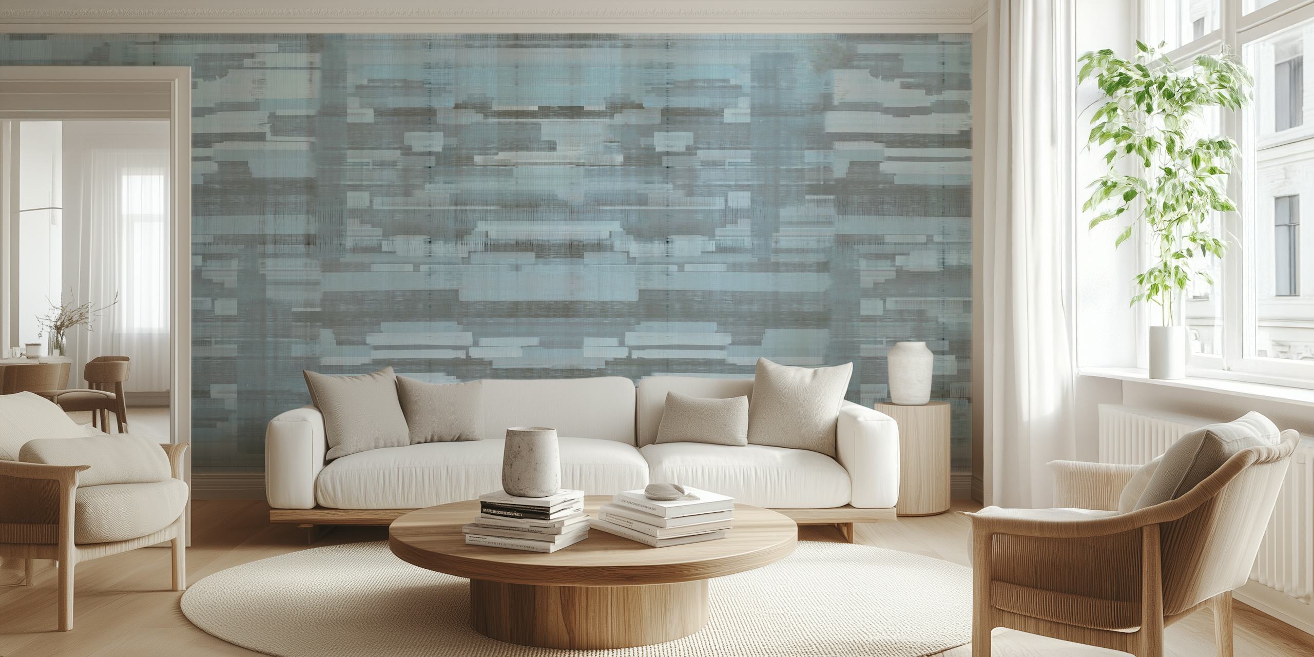 Urban Chic Silk Texture wallpaper in a room
