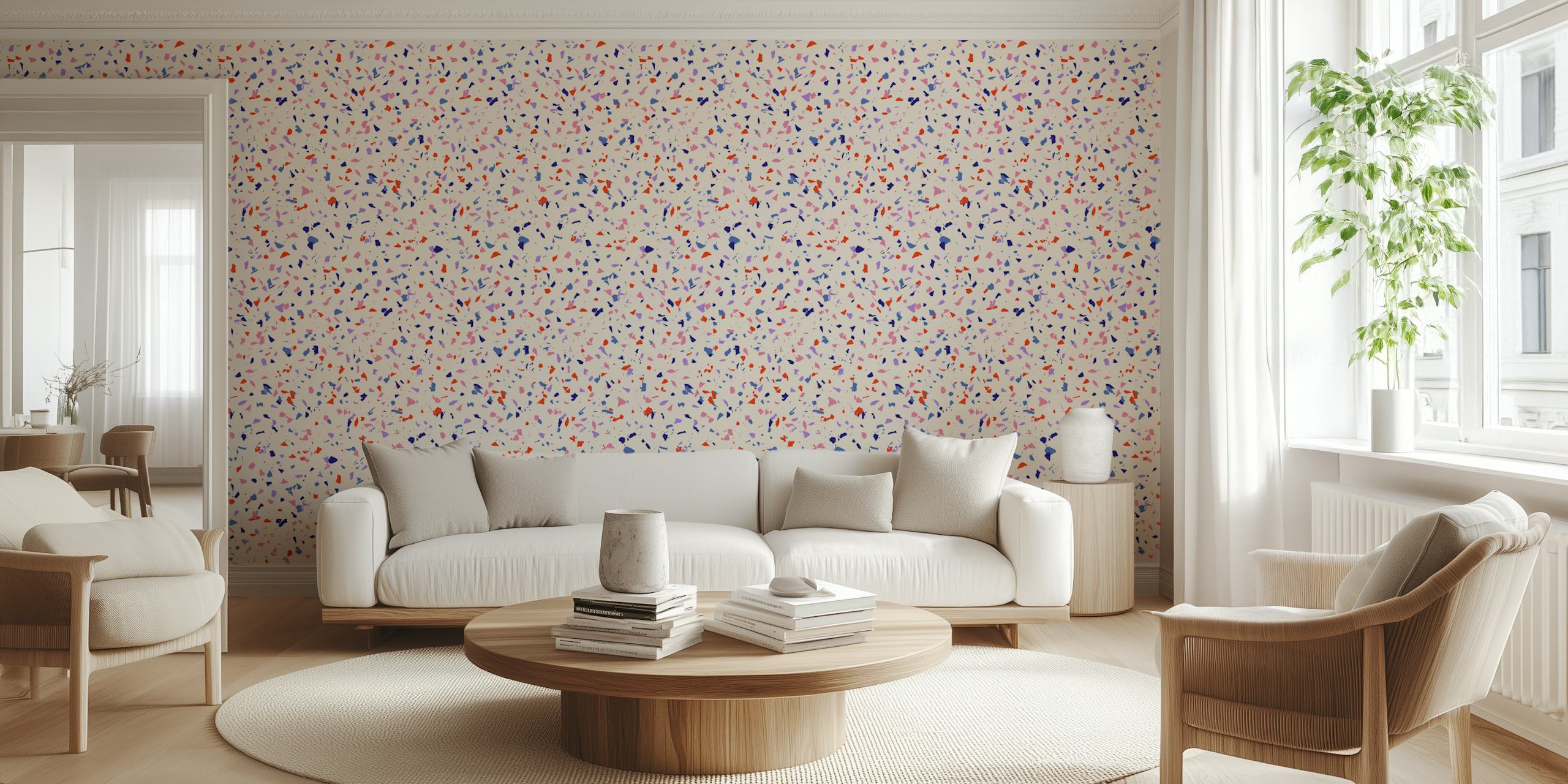Bold Terrazzo wallpaper in a room setting