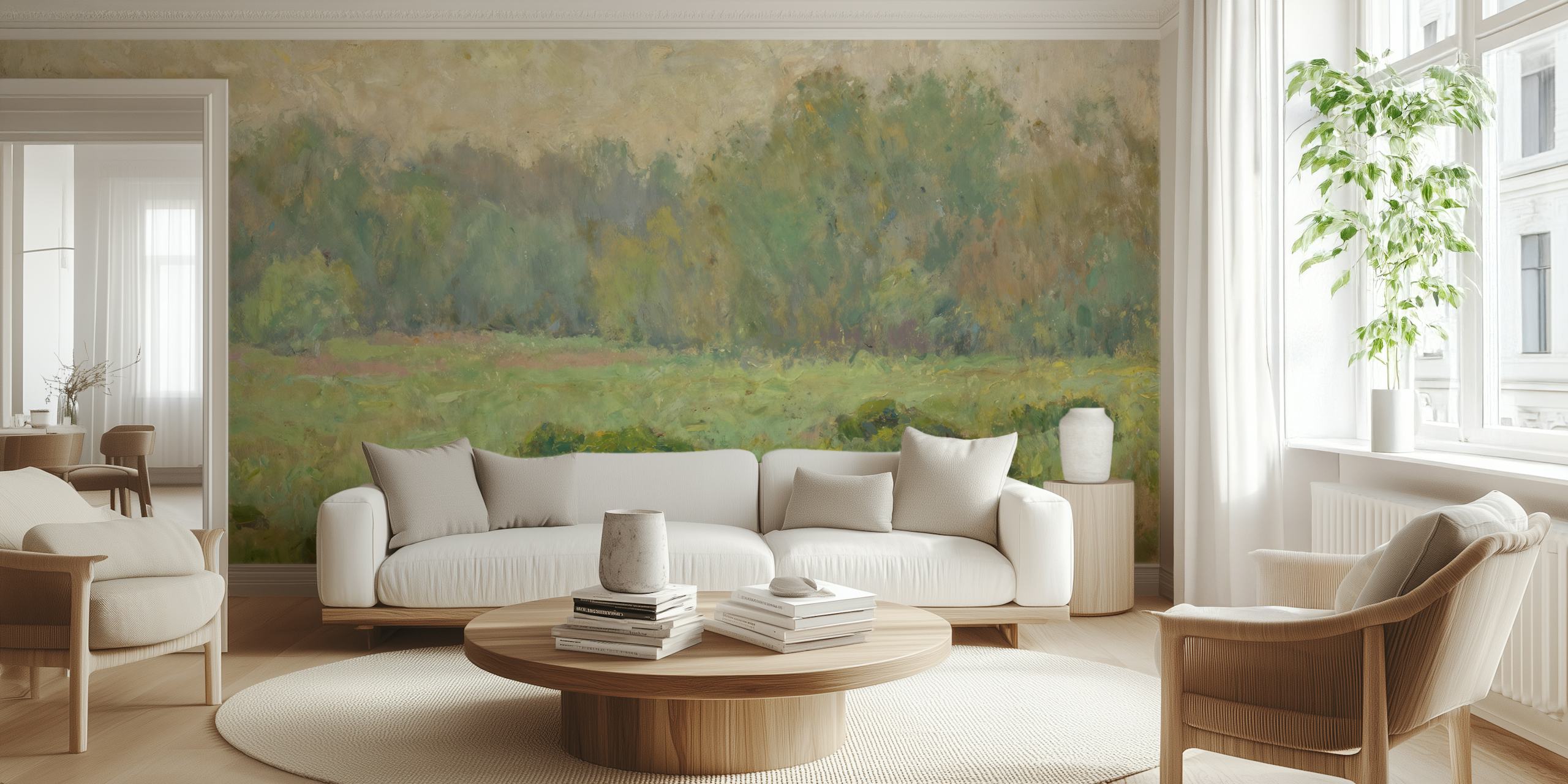 Tapeta Tranquil Forest Morning v pokoji