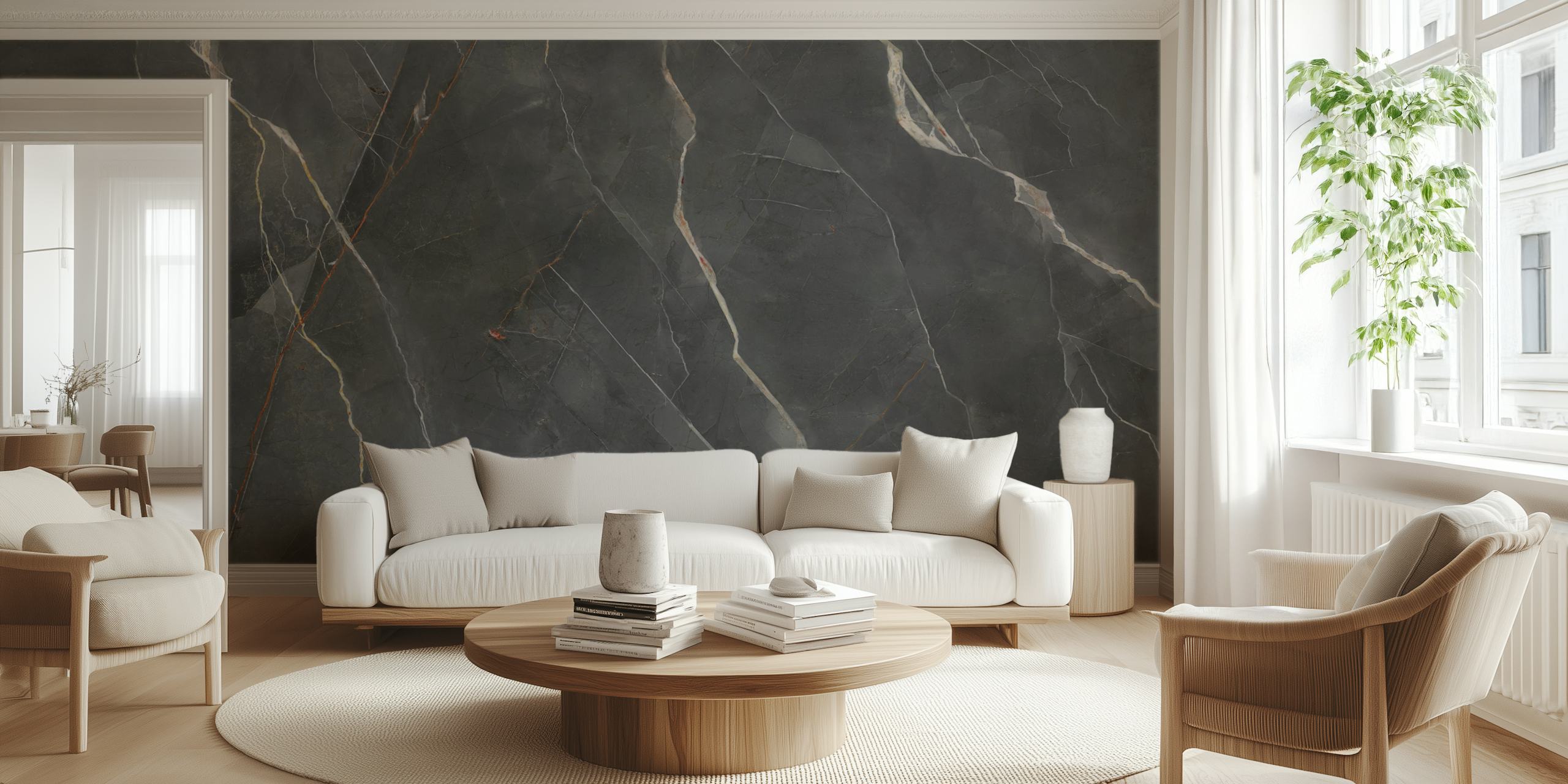 Tapeta Natural Vein Marble v pokoji