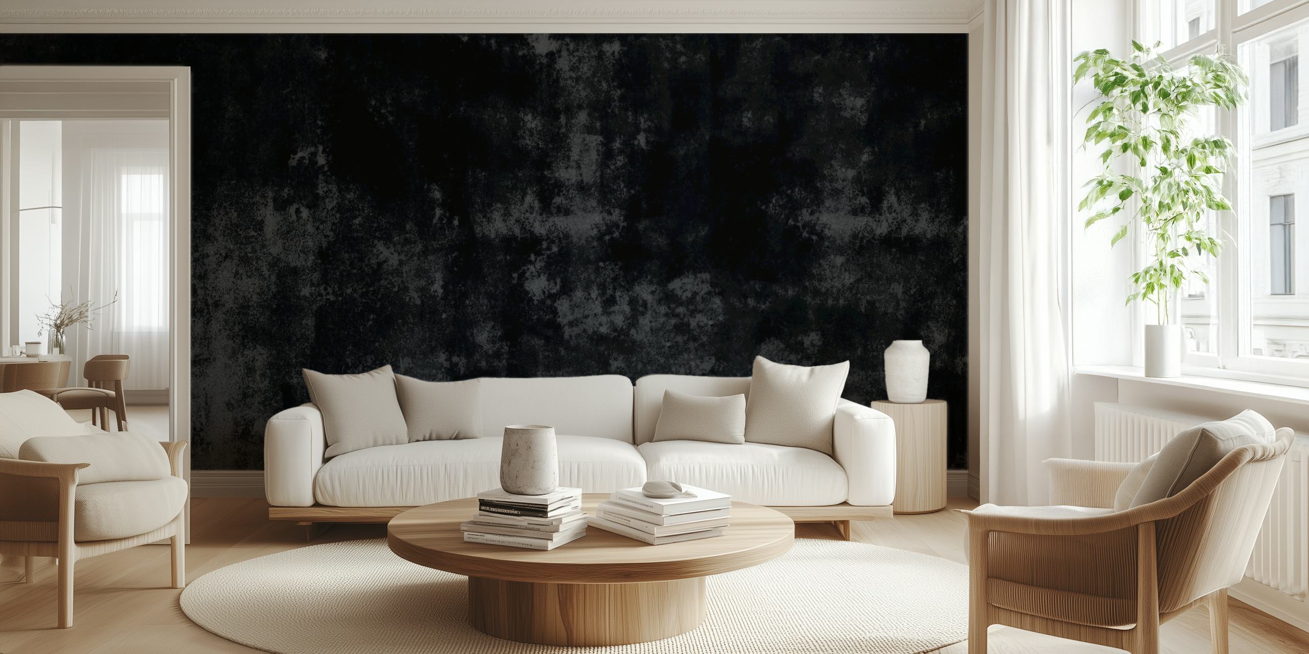 Texture Black Grey wallpaper in a room