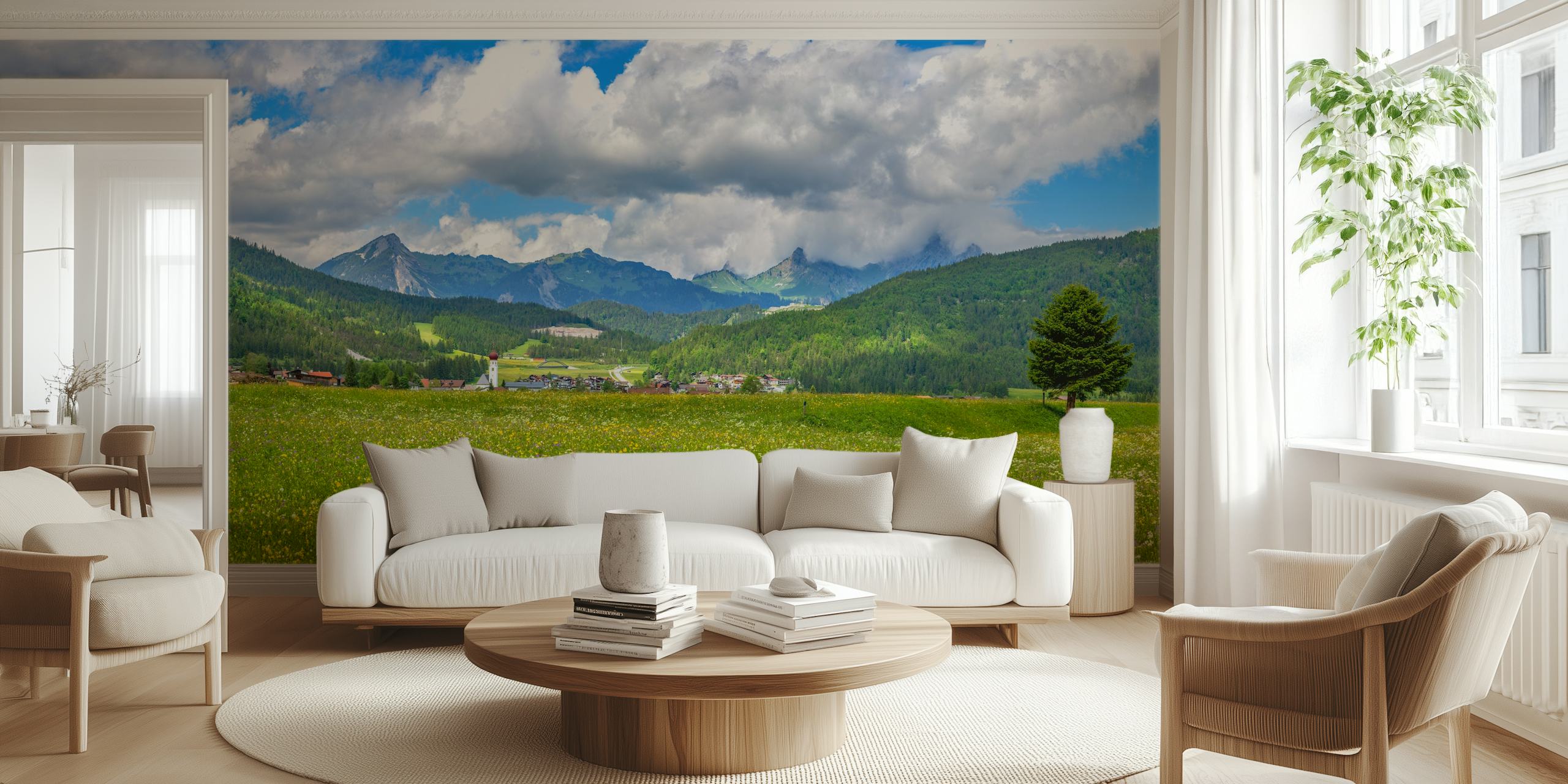 Panorama Tyrol tapetti huoneessa