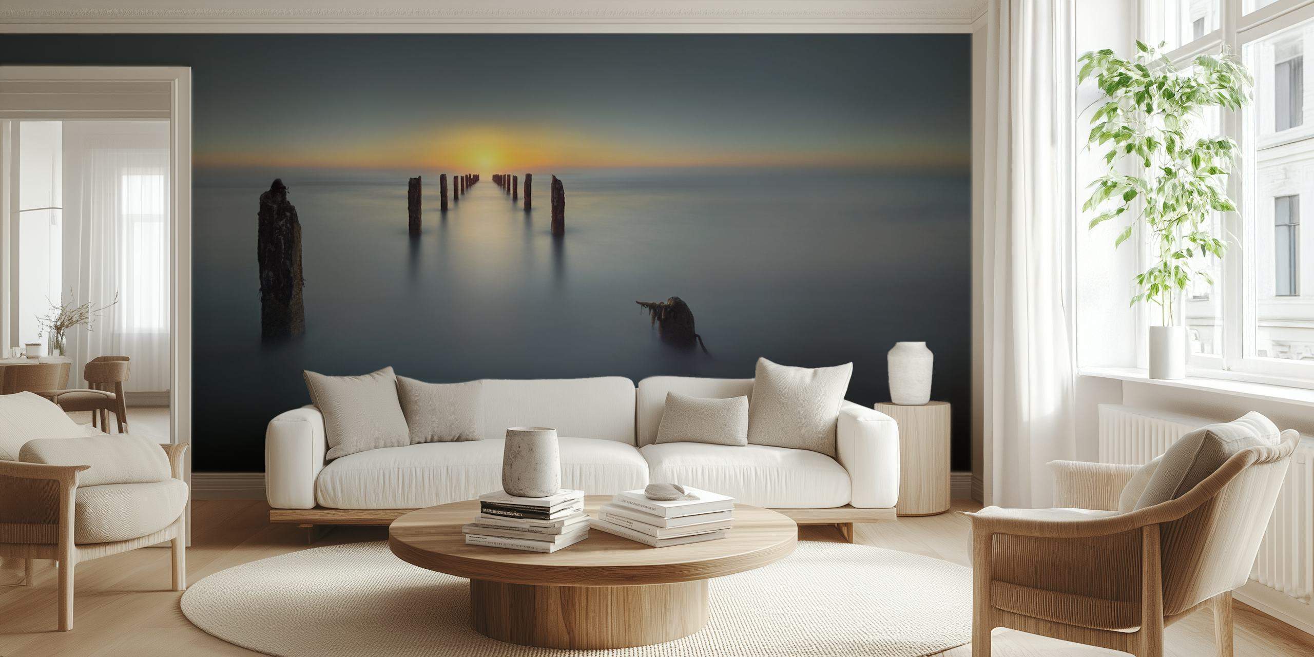 Sfondo Last Light con una scena serena di tramonto