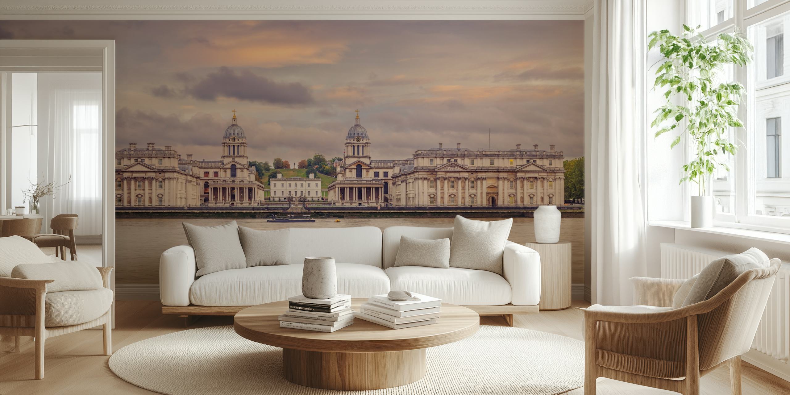 Royal Naval College behang in een kamer