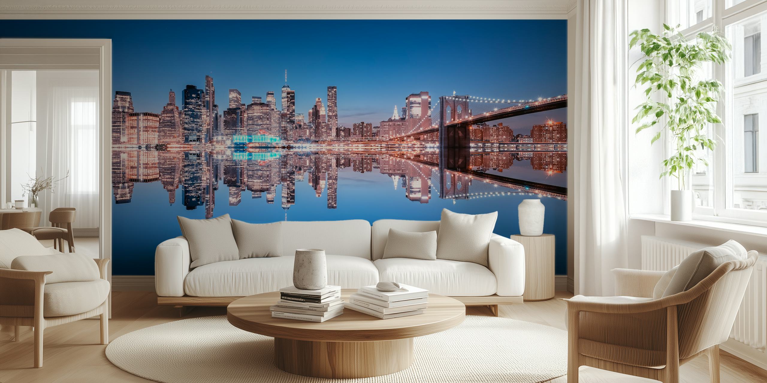 Tapeta Skyline Crystal New York v pokoji