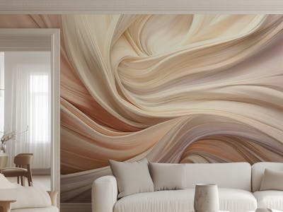 Swirling Peach Silk Dreamscape