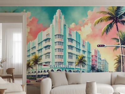 Vintage Clevelander Hotel Poster, Miami Beach