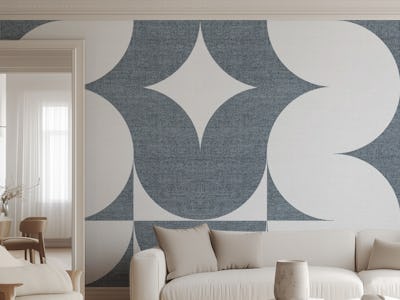 Modern Gray Mid-Century Contemporary Geo