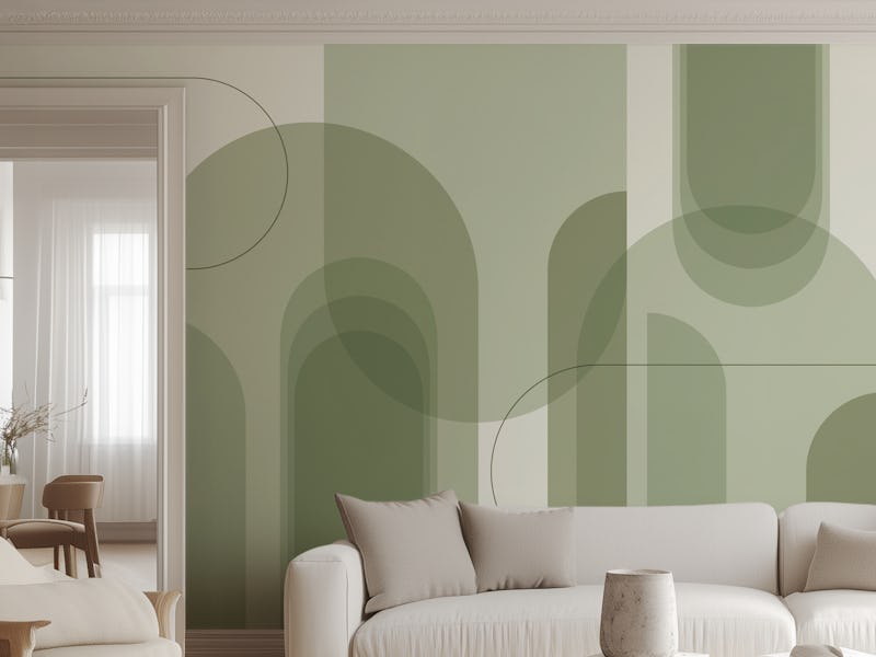 Calm Curves in Olive Green