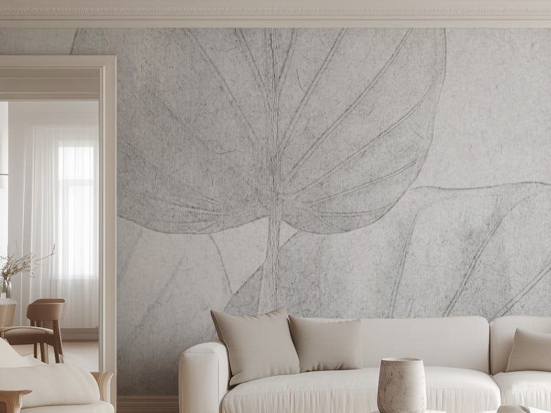 Japandi Leaf Grey