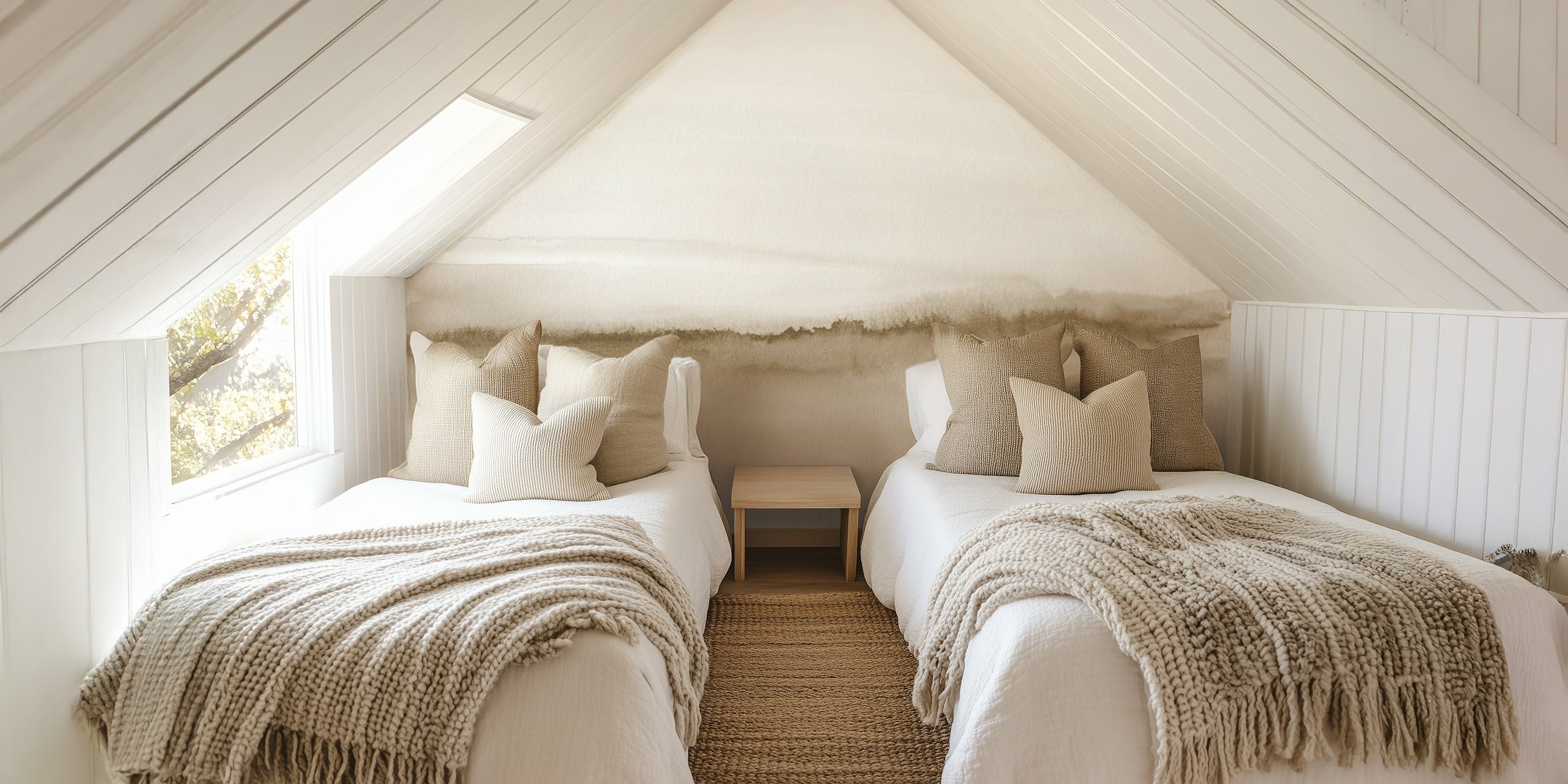 Tapeta Sepia watercolor landscape w pokoju