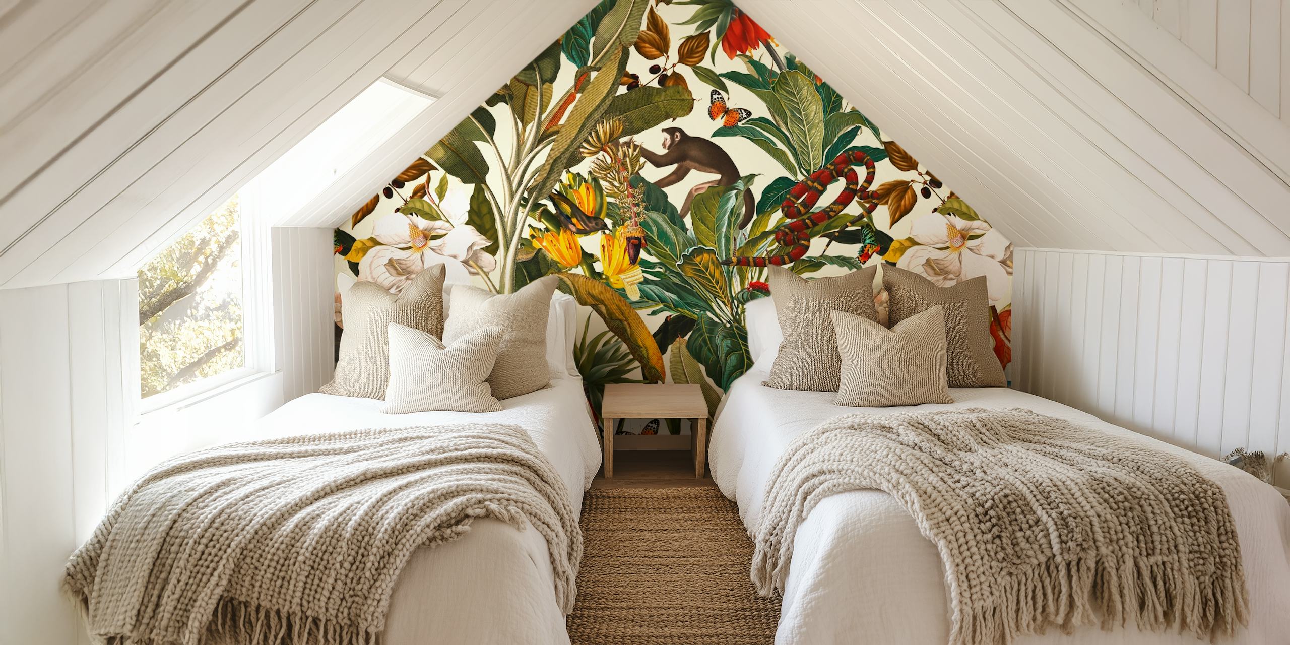 Papel de parede Beautiful Forest IV em um quarto vibrante