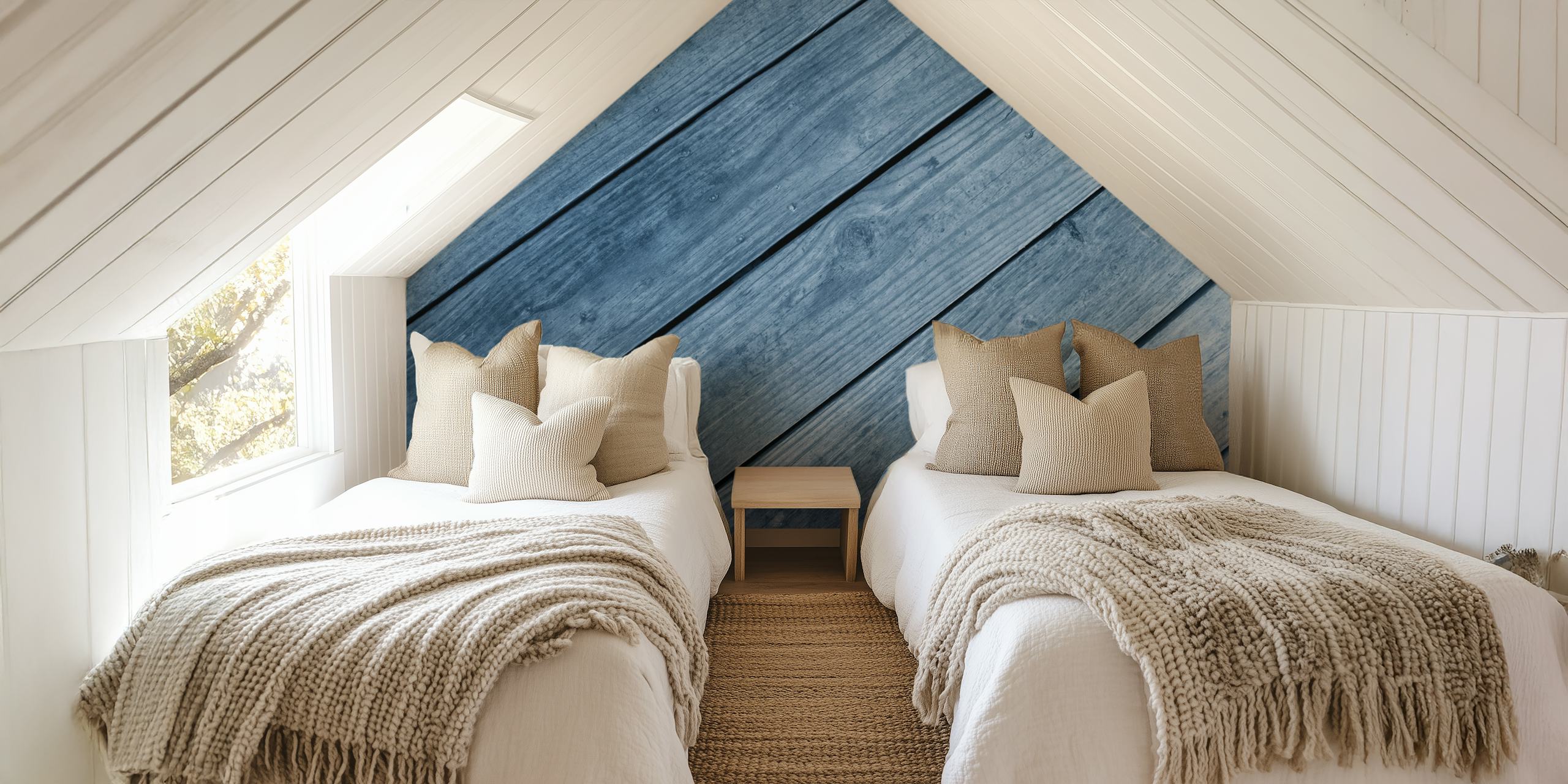 Rustic Wood Stripes behang in een kamer