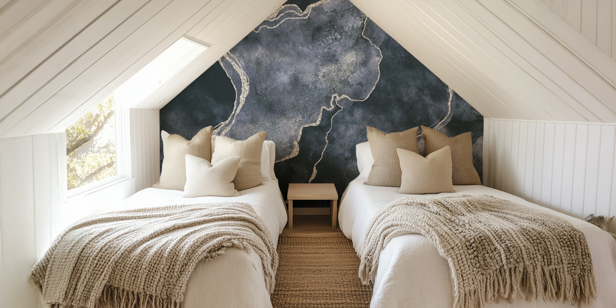 Elegant Grey Marble wallpaper in a room