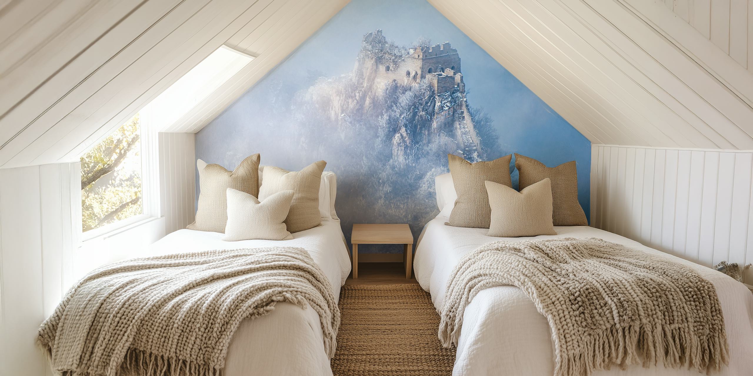 Tapetdesign som skildrer livets reise