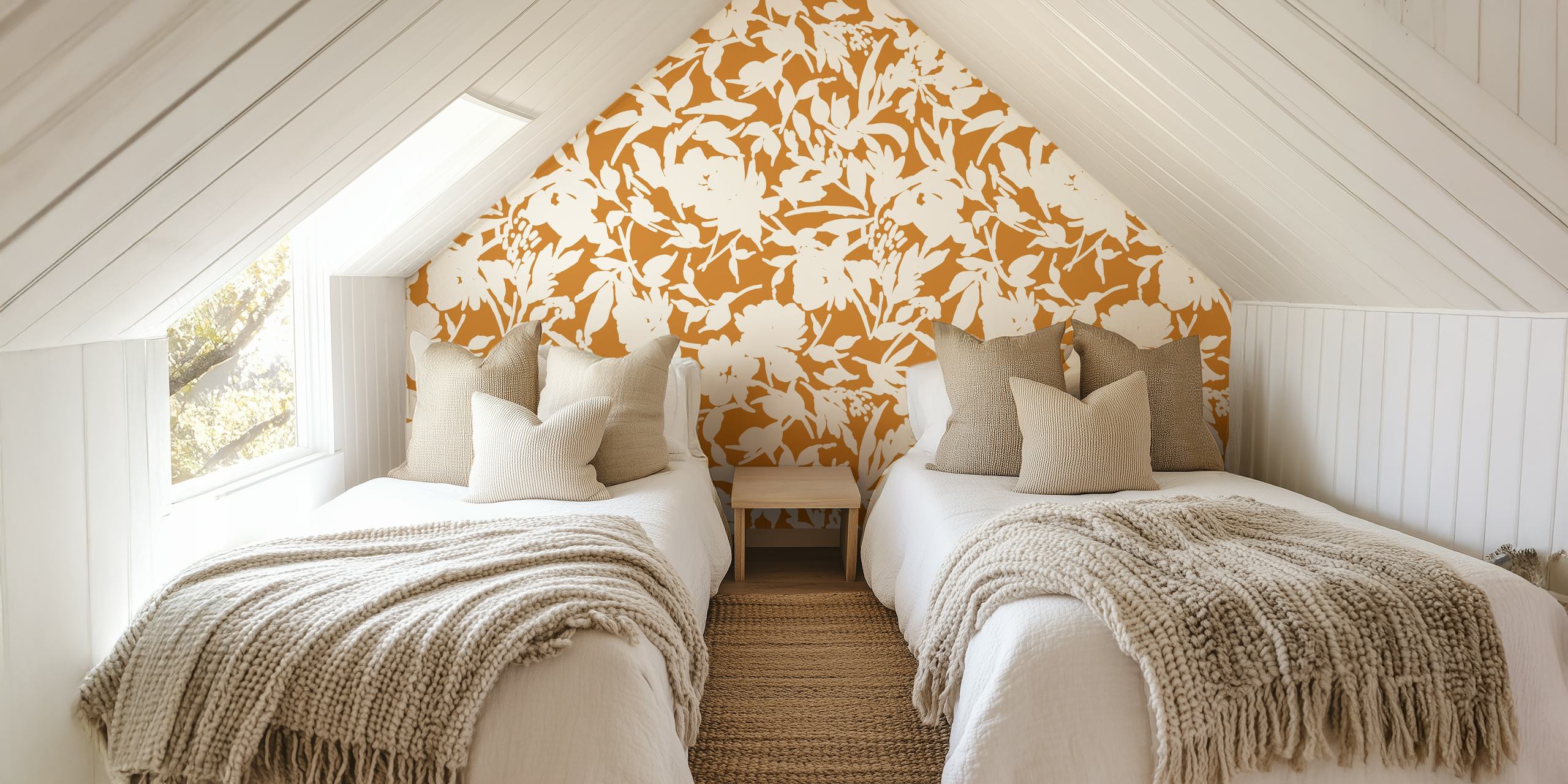 Tapeta Summer garden silhouette v pokoji