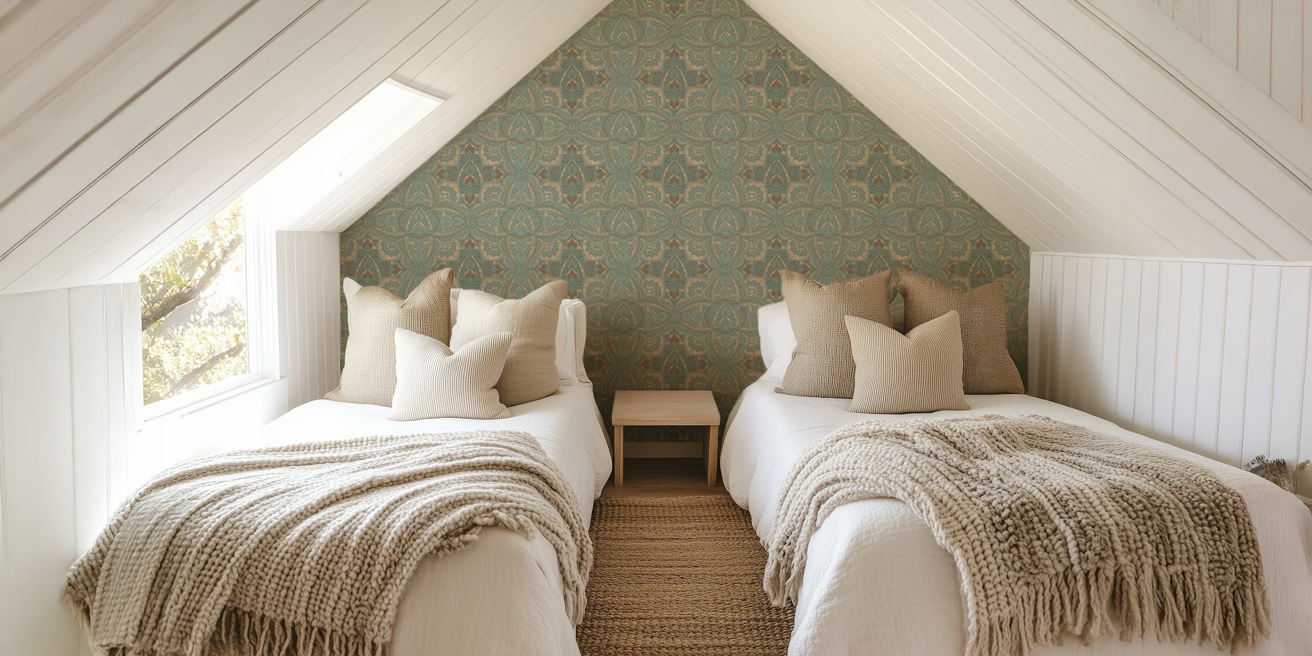 Golden vintage mandala wallpaper design