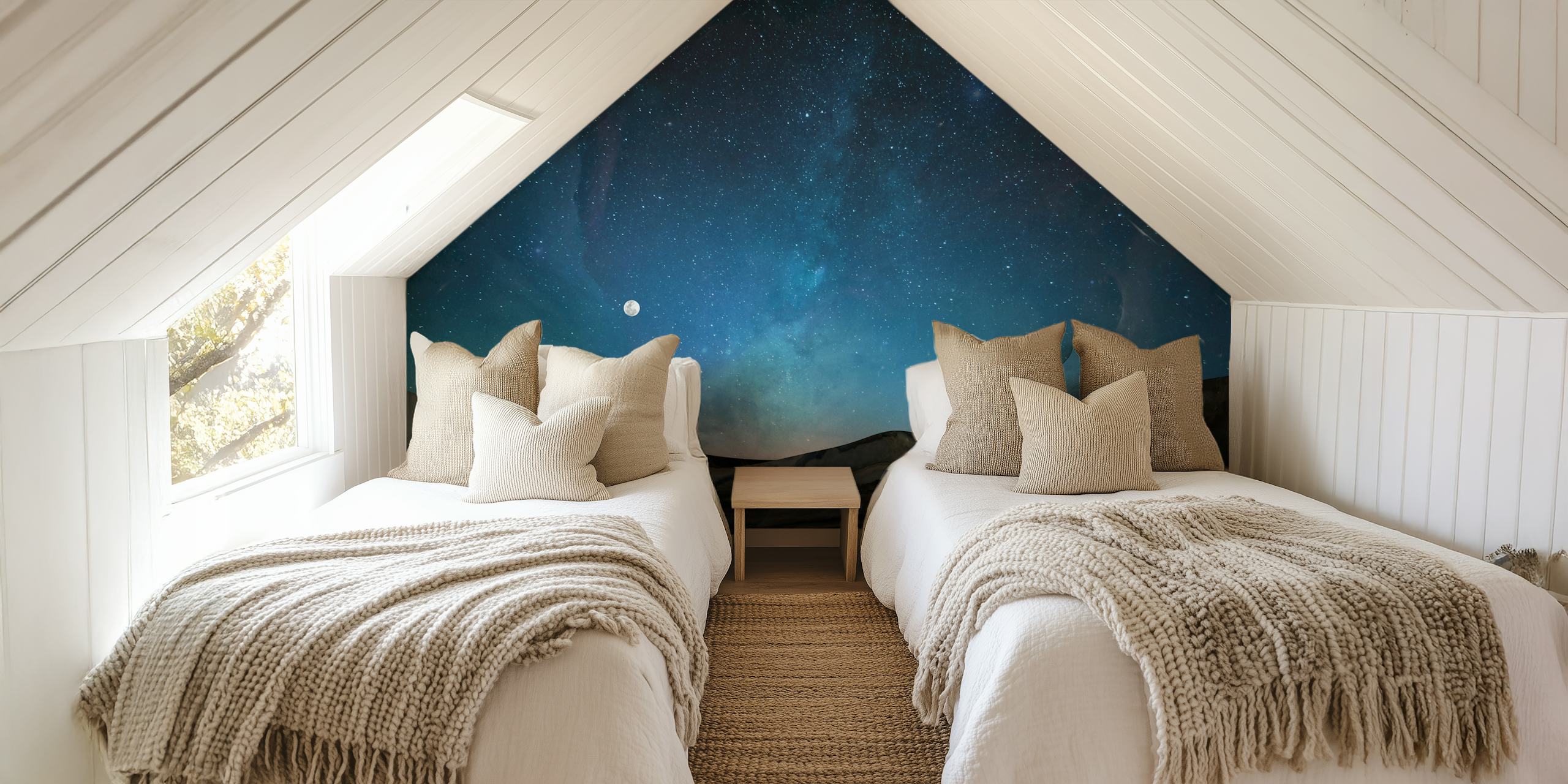 Carta da parati Marble Nightscape in un ambiente camerale.
