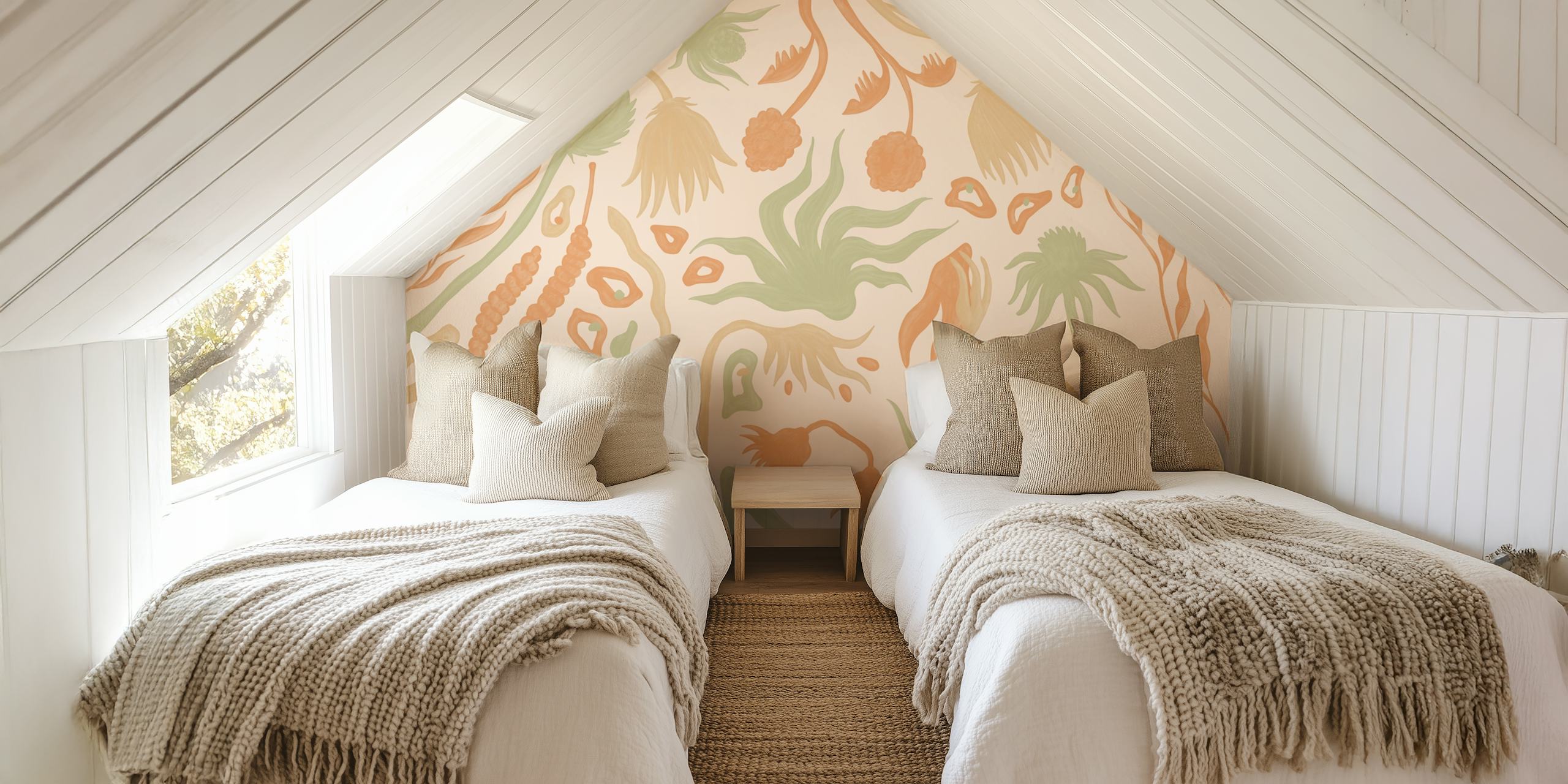 Vintage Greenery wallpaper in a room