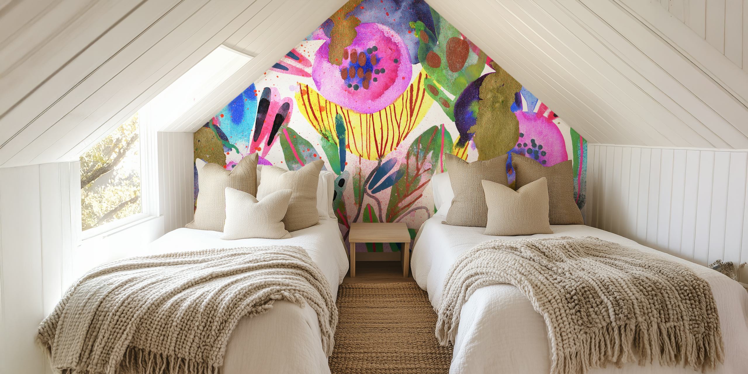 Magican Canvas wallpaper design in a room