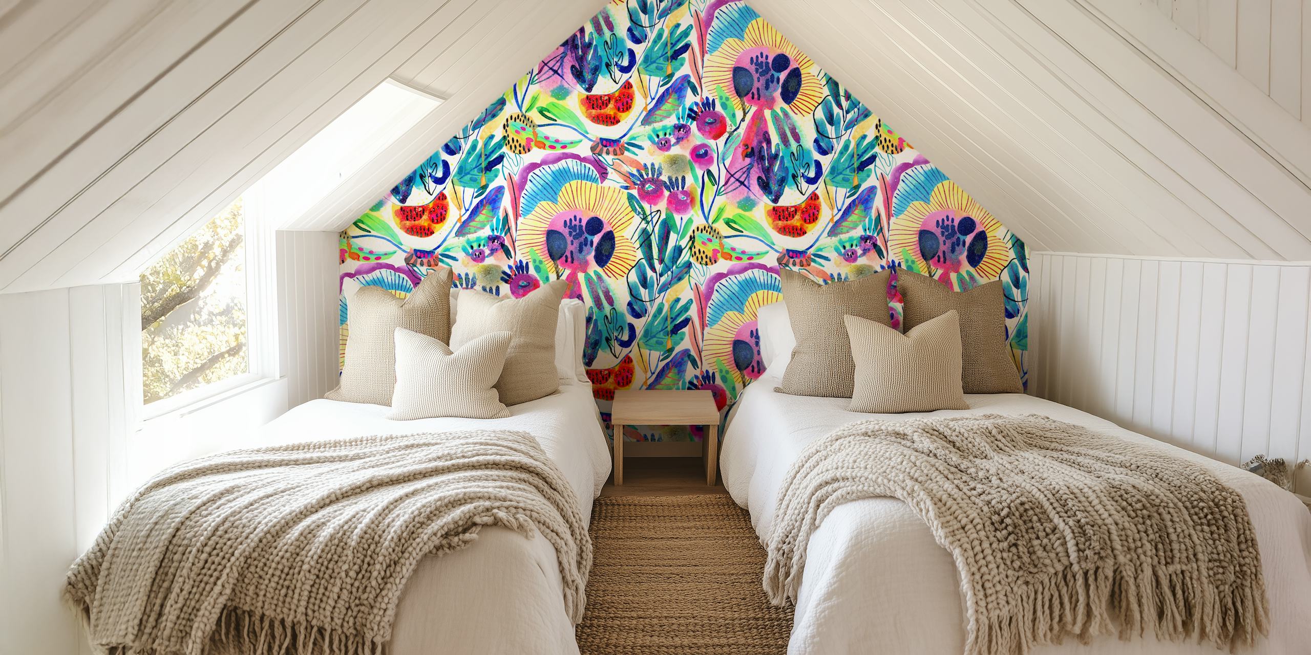 Magical Florals tapetti huoneasetelmassa