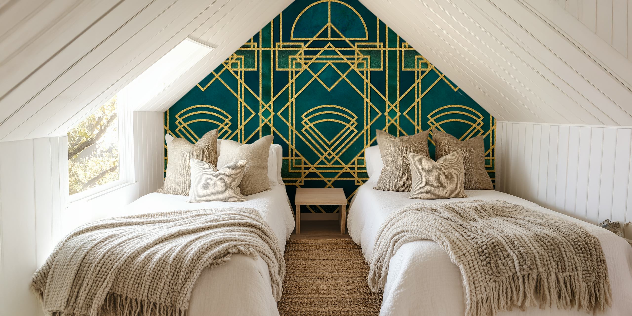 Art Deco wallpaper in a stylish room