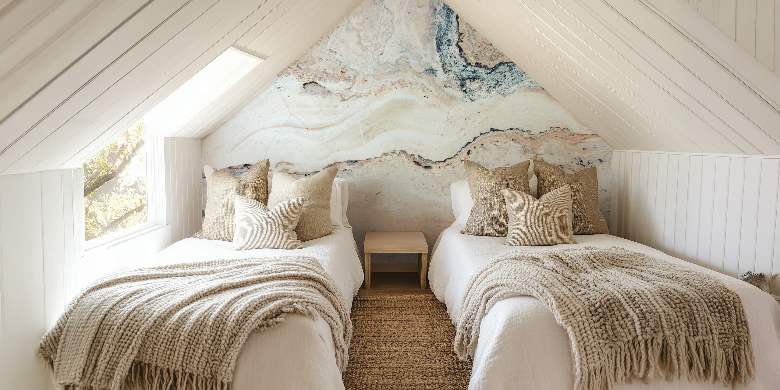 Abstract Marble Dunes wallpaper in a room