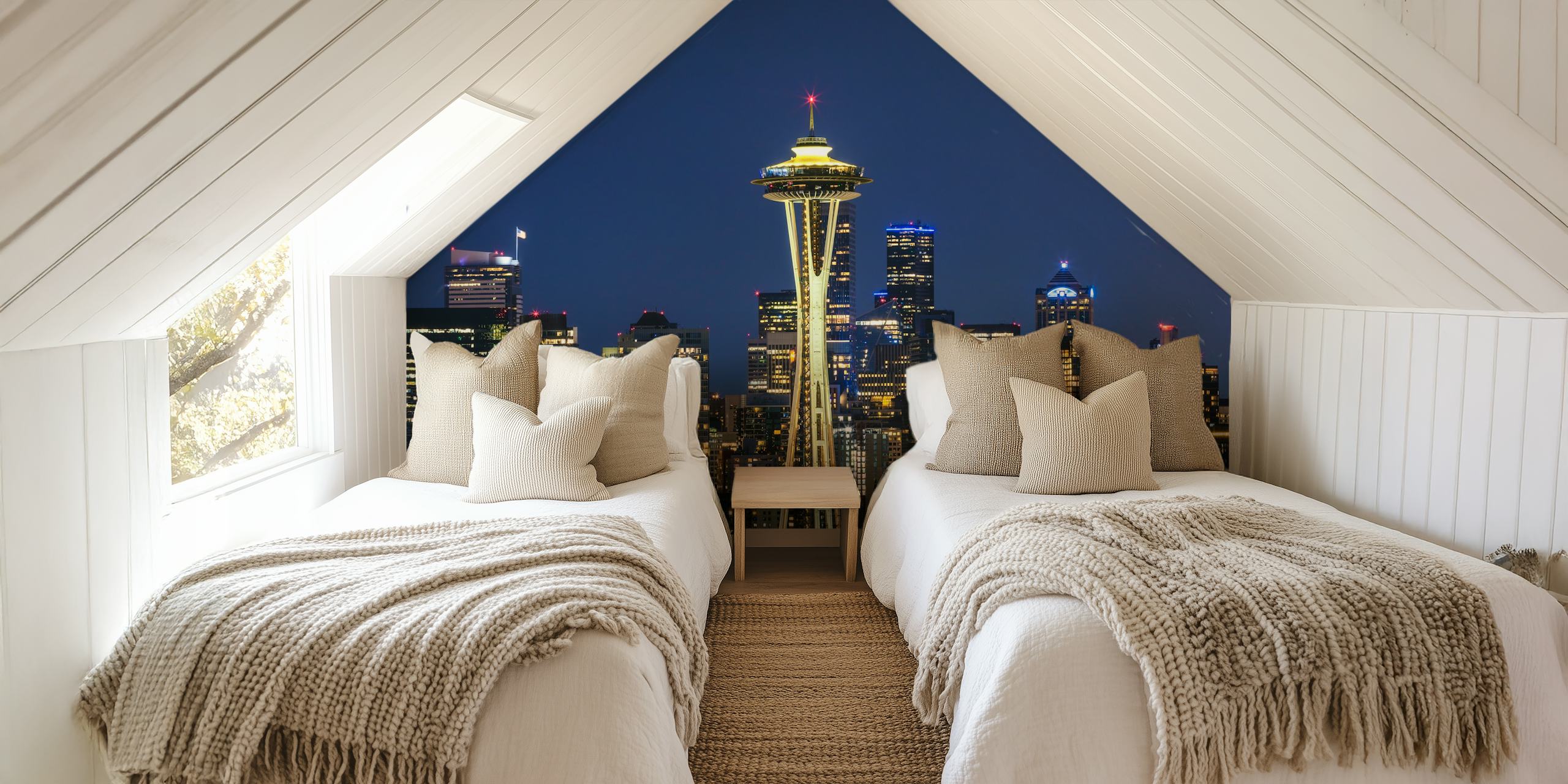 Ταπετσαρία Seattle skyline σε μοντέρνο δωμάτιο