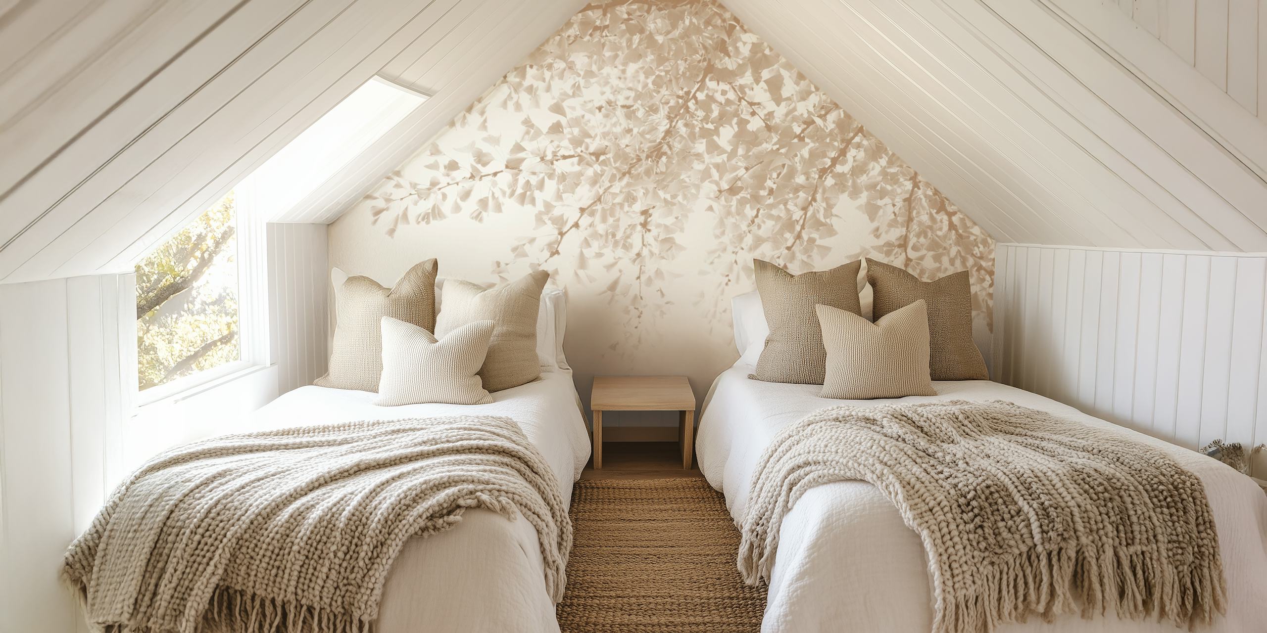 Ginkgo Leaves Dream 6 behang in een kamer