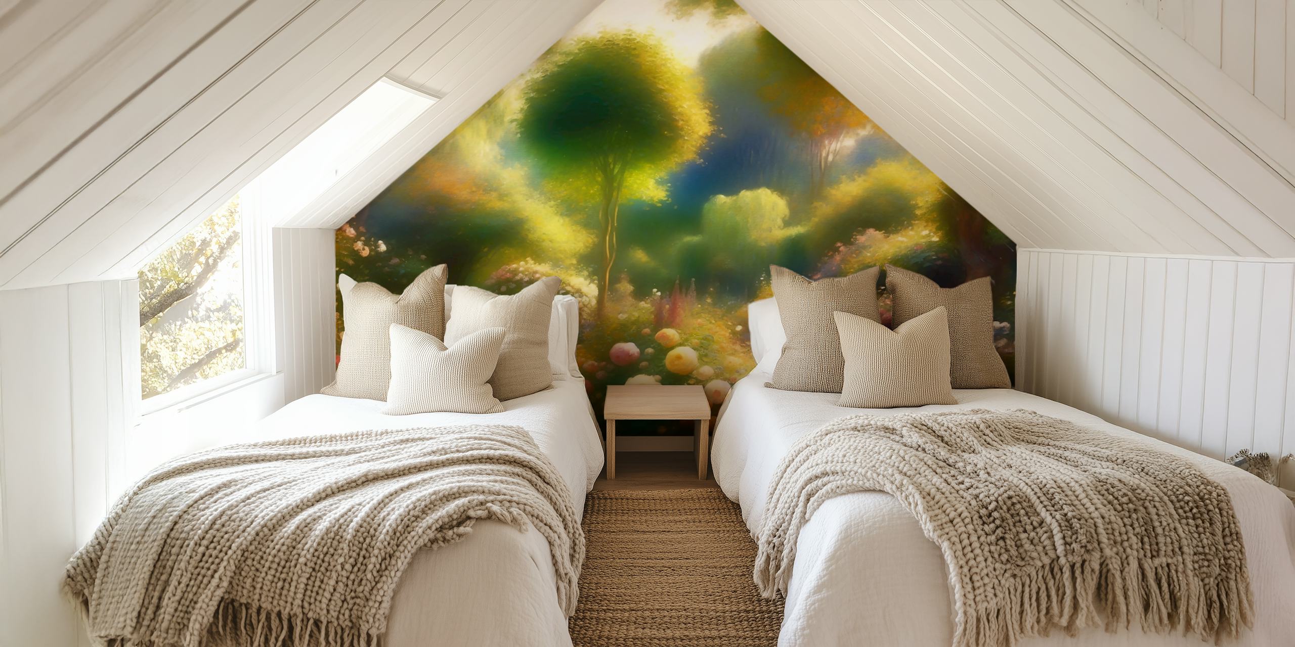 Ethereal Nature Haven tapet i et rom