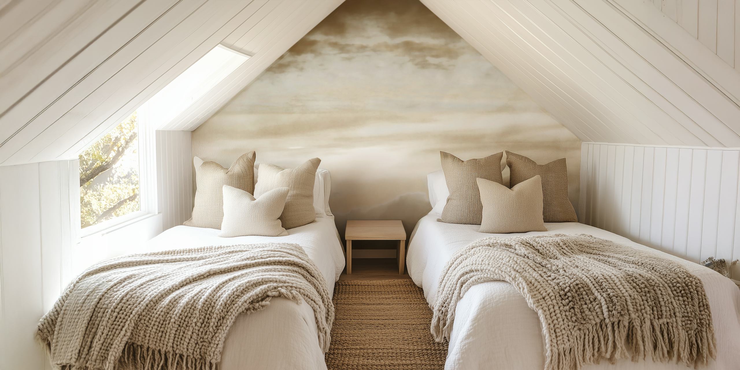 Papel pintado Abstract Cloudscape Essence en una habitación