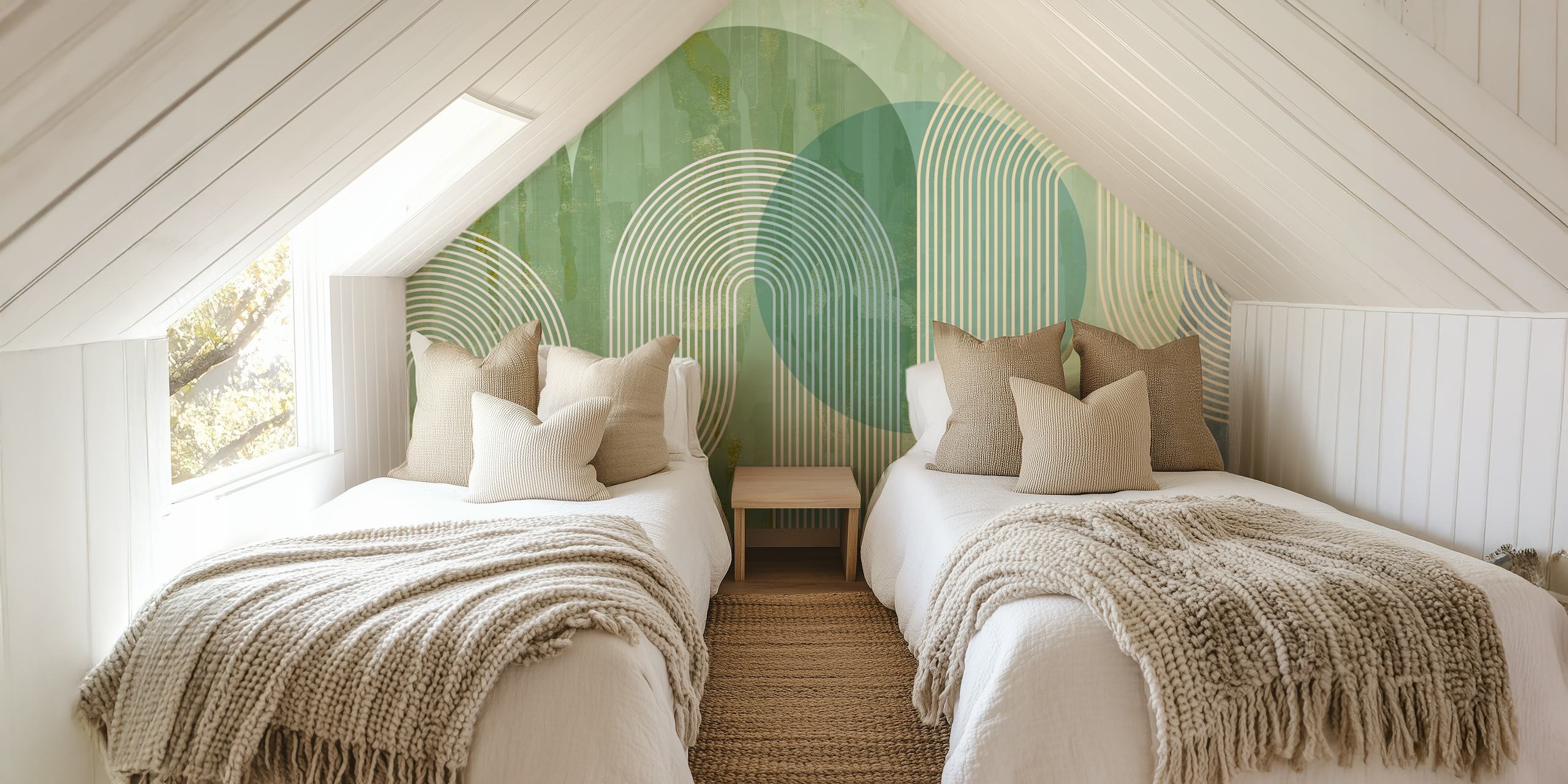 Artistic wallpaper featuring flowing lines