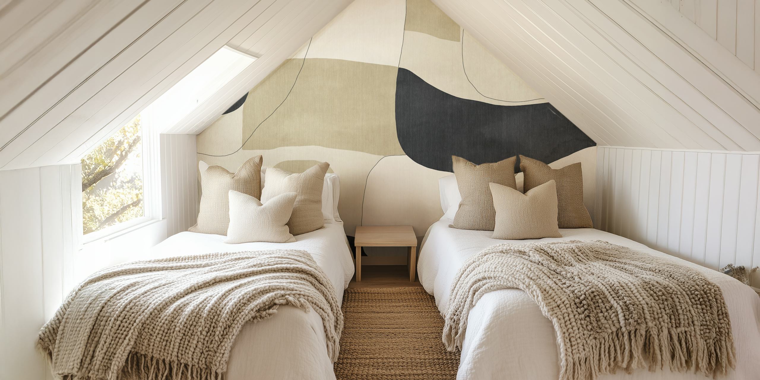 Sophisticated Shapes wallpaper in a room setting