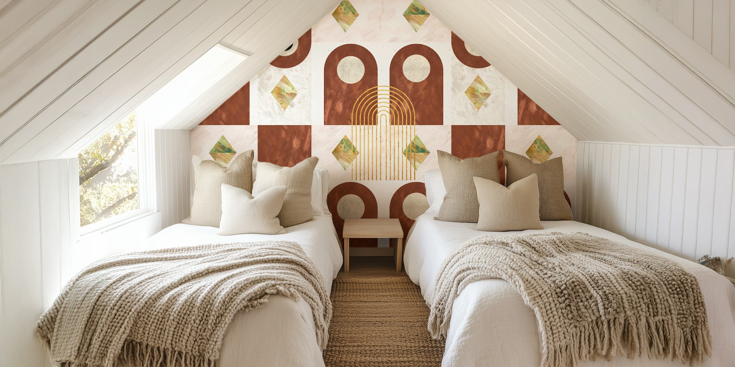 Mid Century 05 wallpaper in a room setting