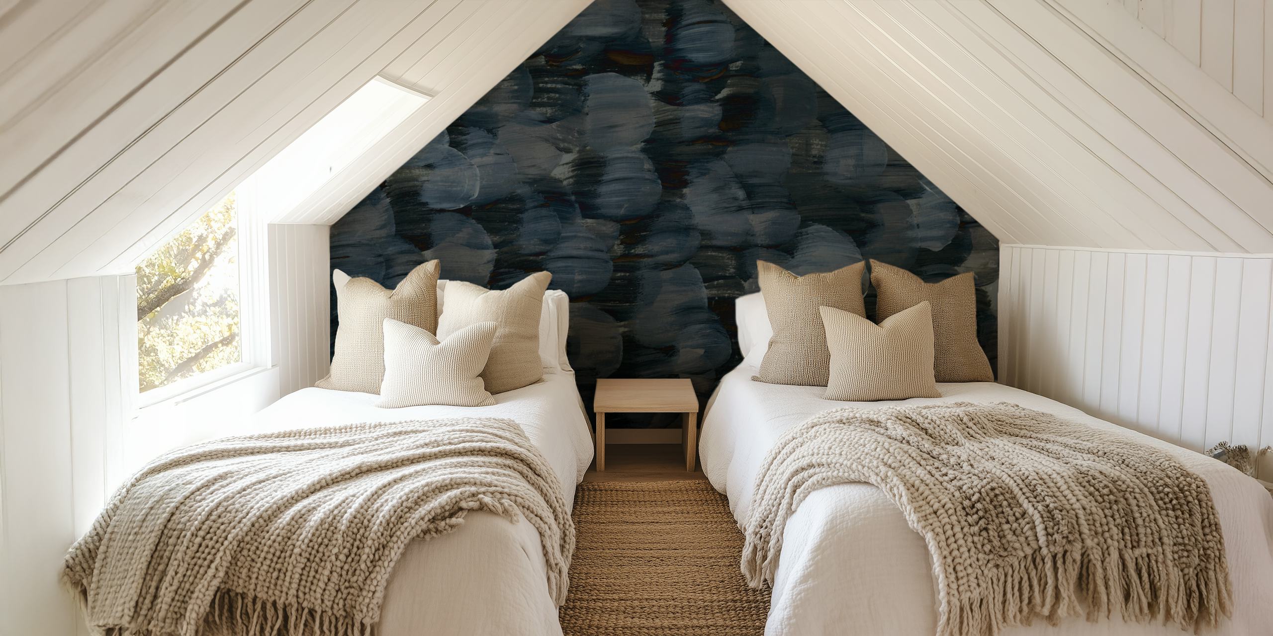 Dark Brushstroke Bliss wallpaper in a room
