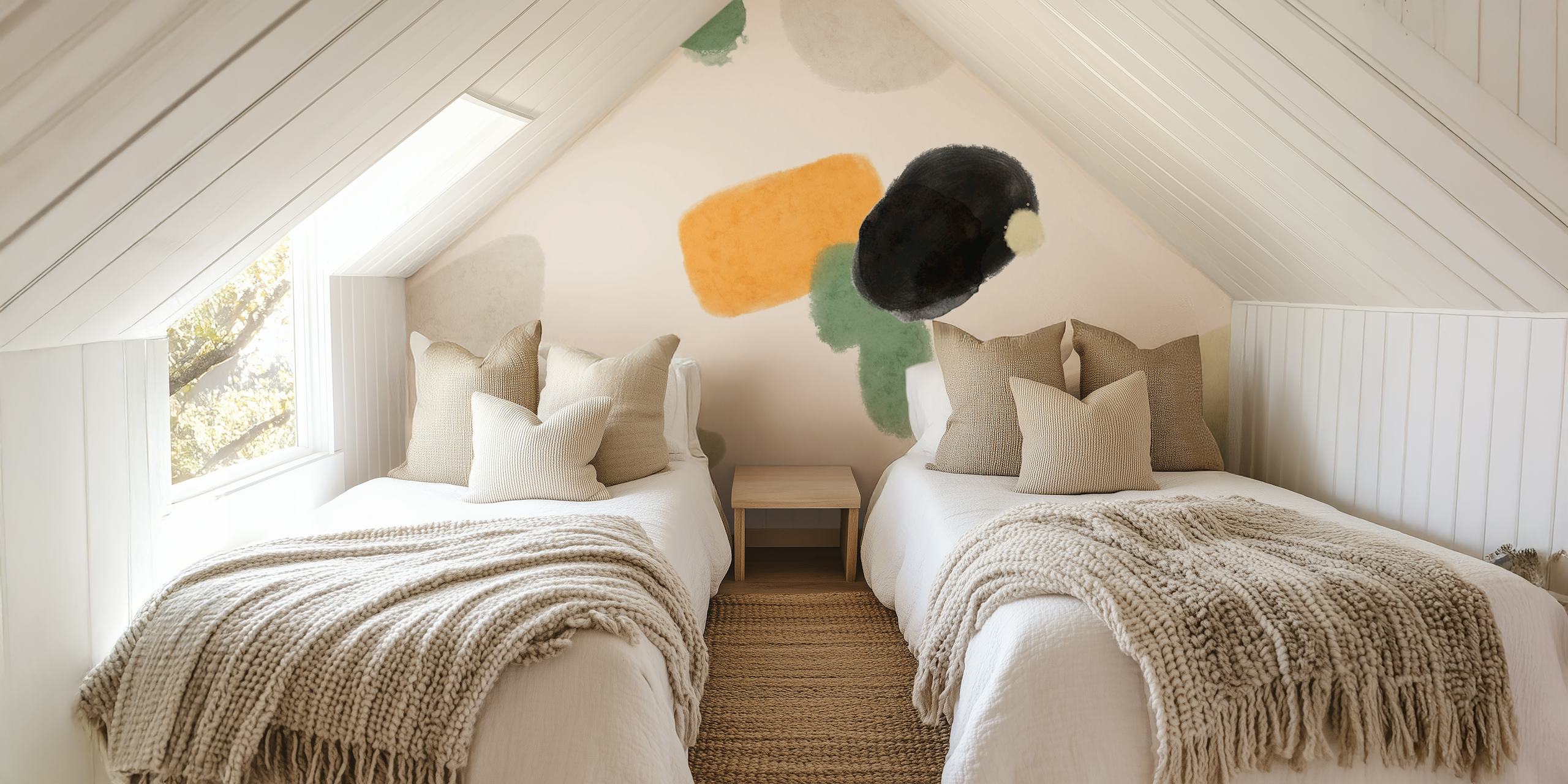 Calm Tones Composition wallpaper in a room
