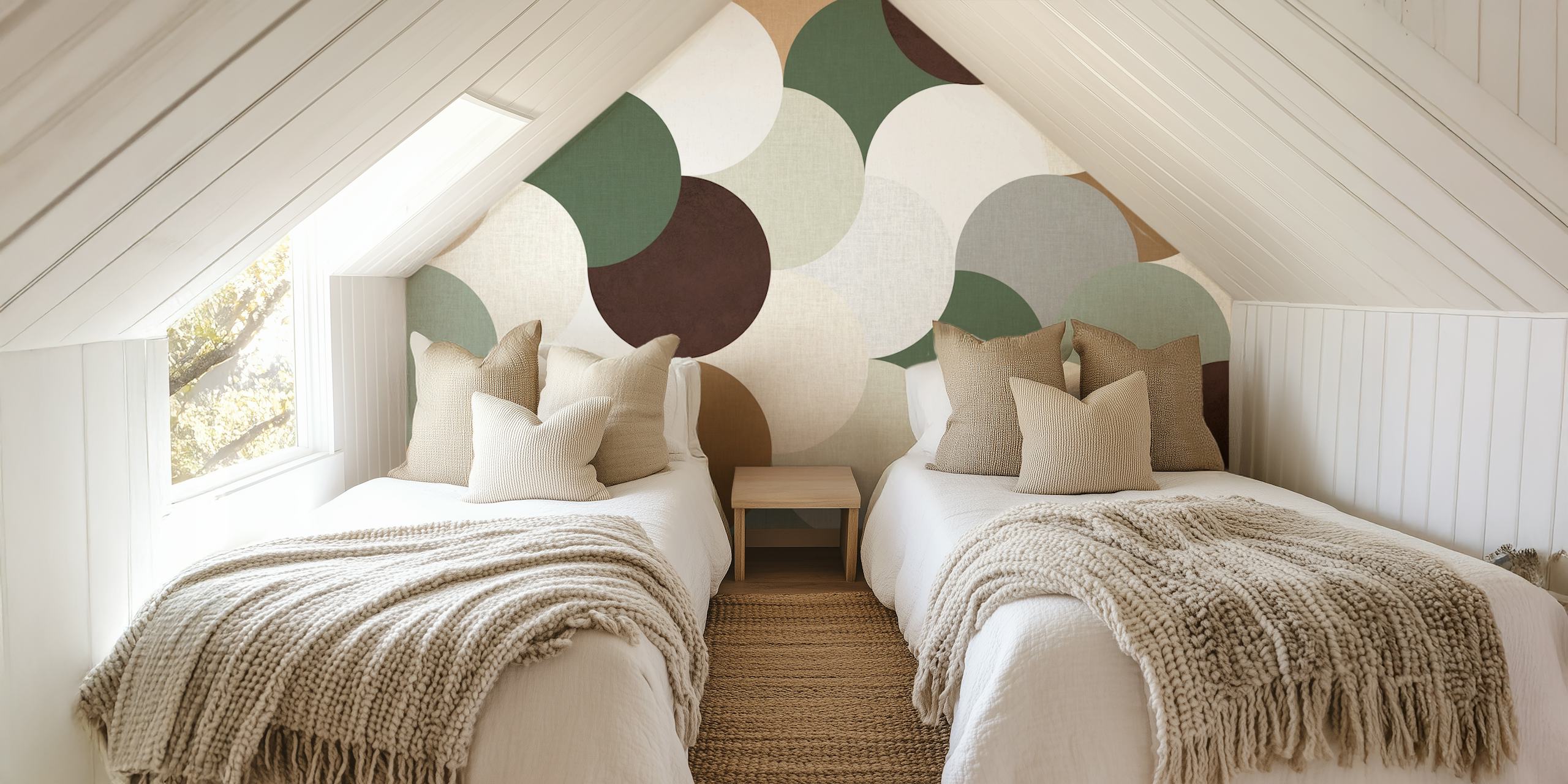 Geometric Modern tapet i en rominnstilling
