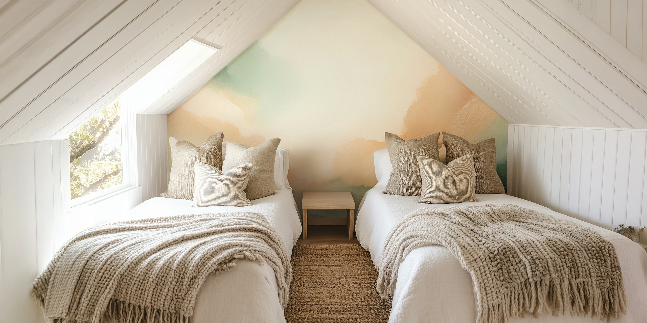 Soft abstract wallpaper in shades of blue and green
