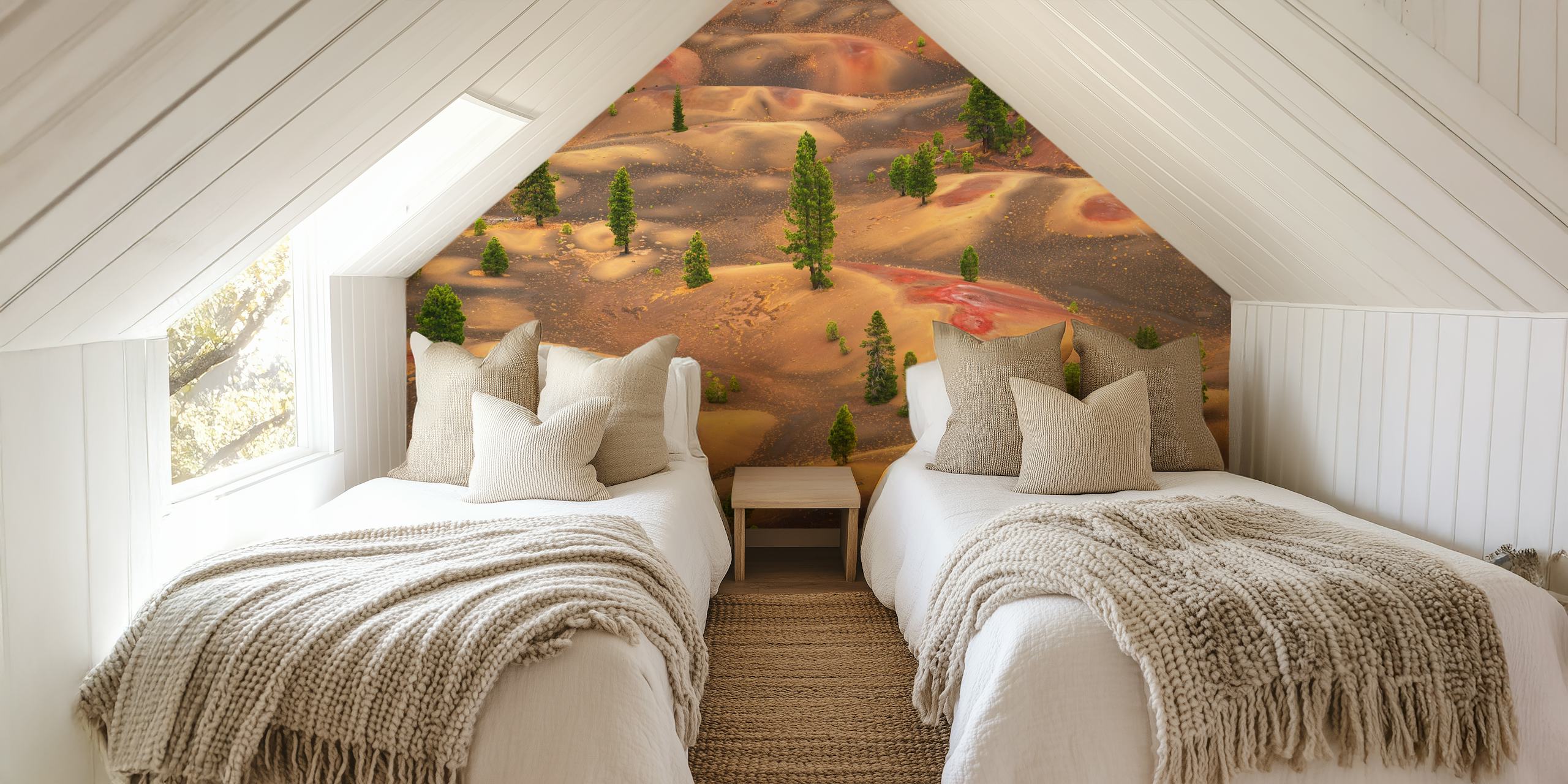 Dune Landscape Scene Tapete in einem Raum