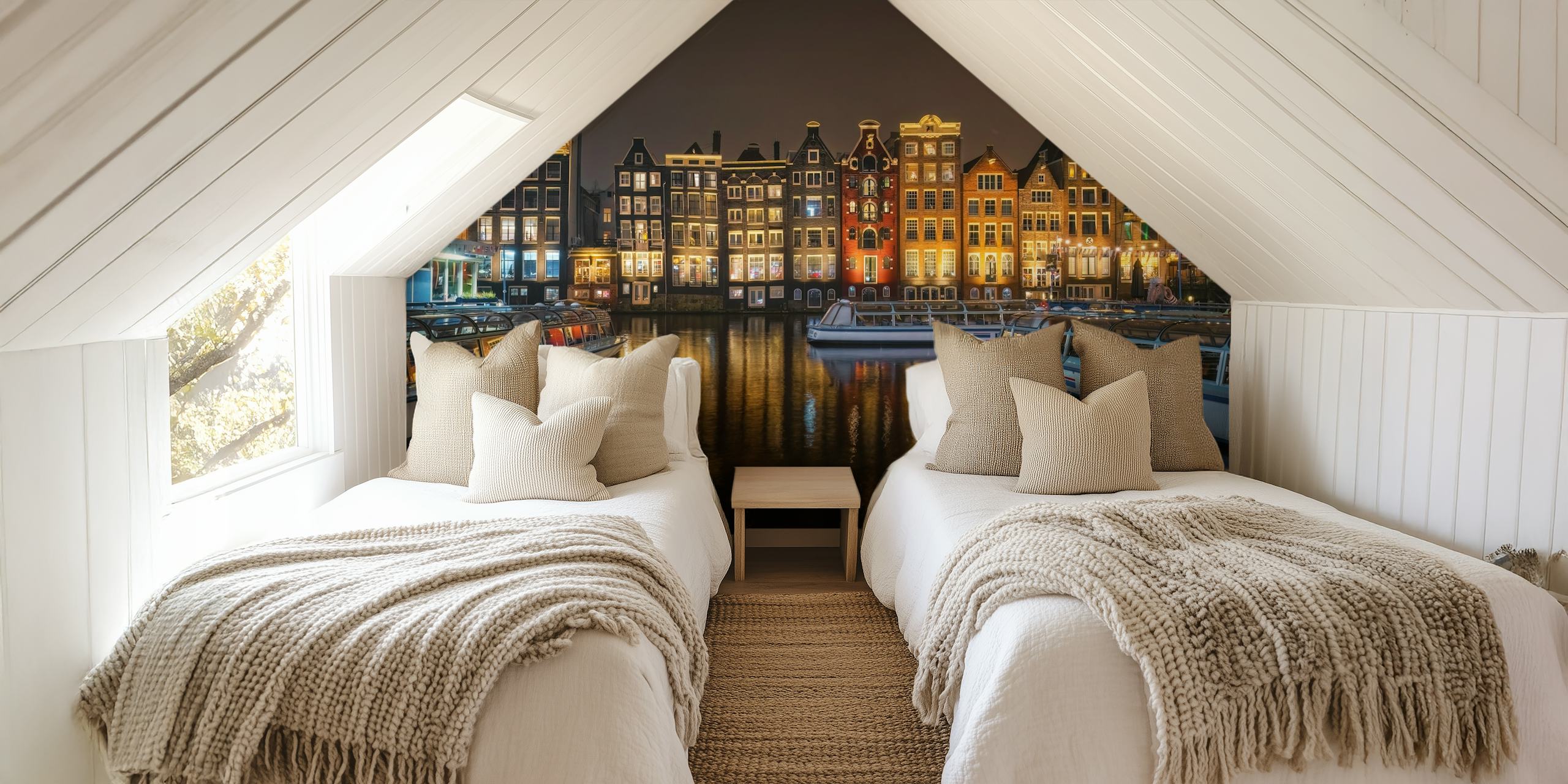 Amsterdam at night tapeta