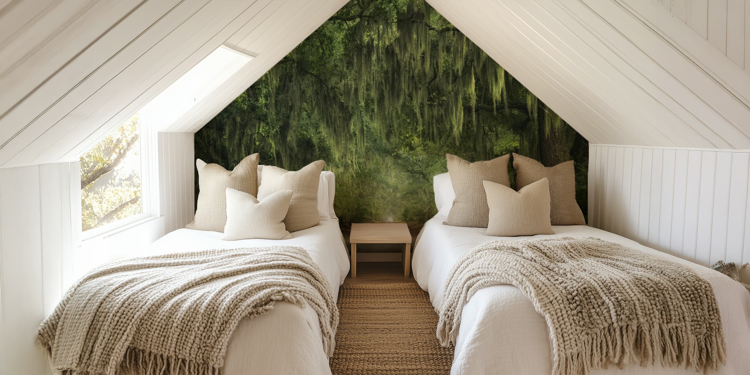 Papier peint Mystical woodland dans une pièce