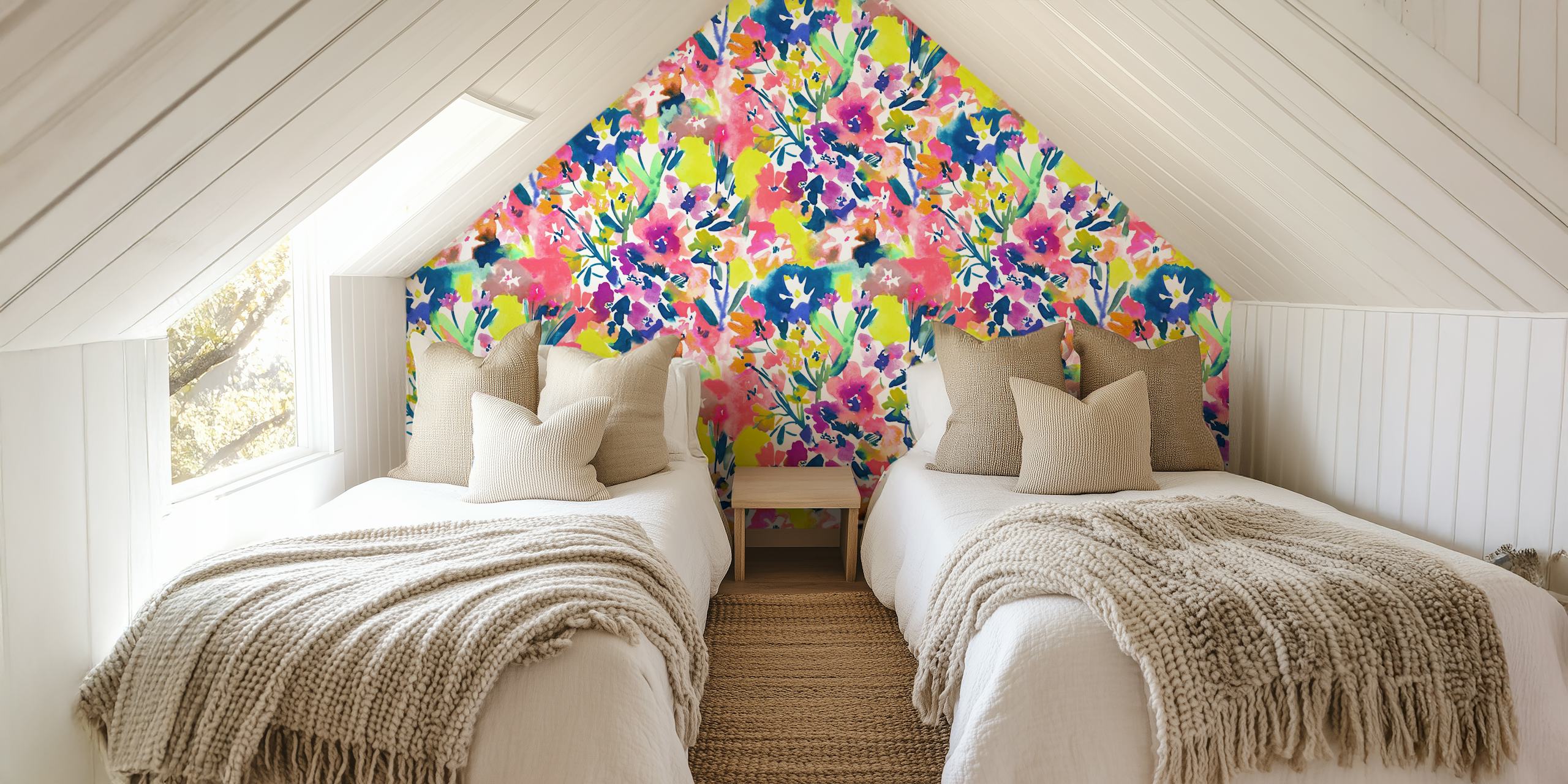 Tapeta Bright Floral Fusion v místnosti