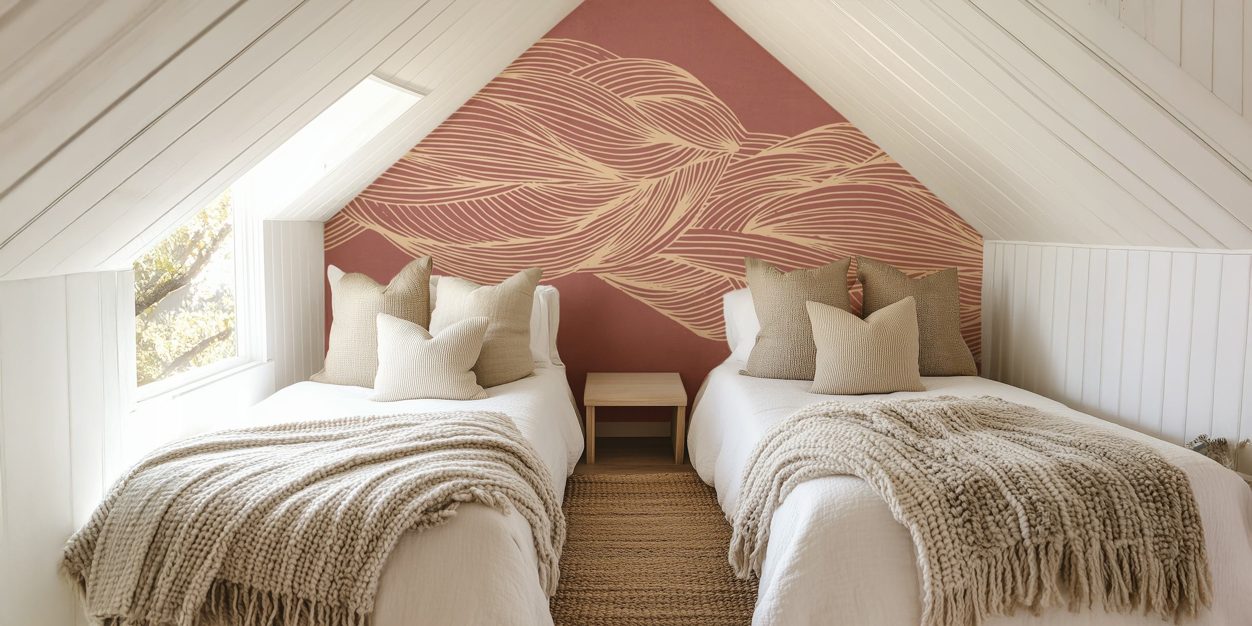 papier peint Interlacing Lines dans une pièce